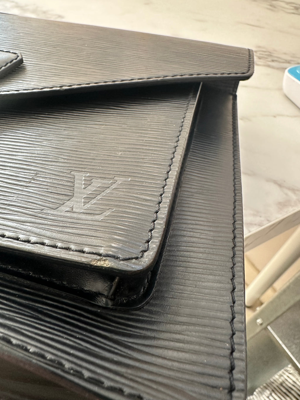 Louis Vuitton Monceau 28 Black Epi
