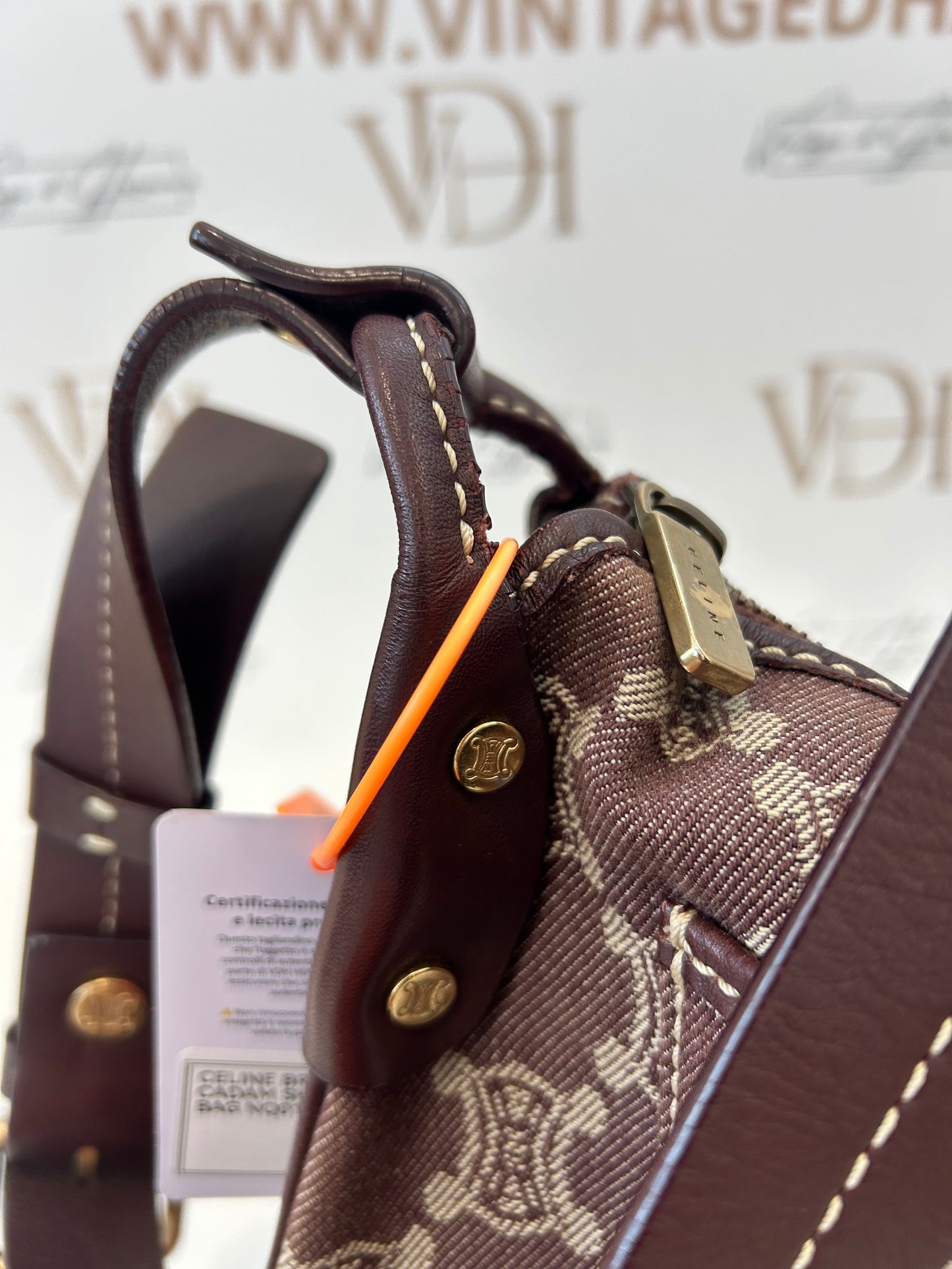 017039 - Celine Brown Macadam Shoulder