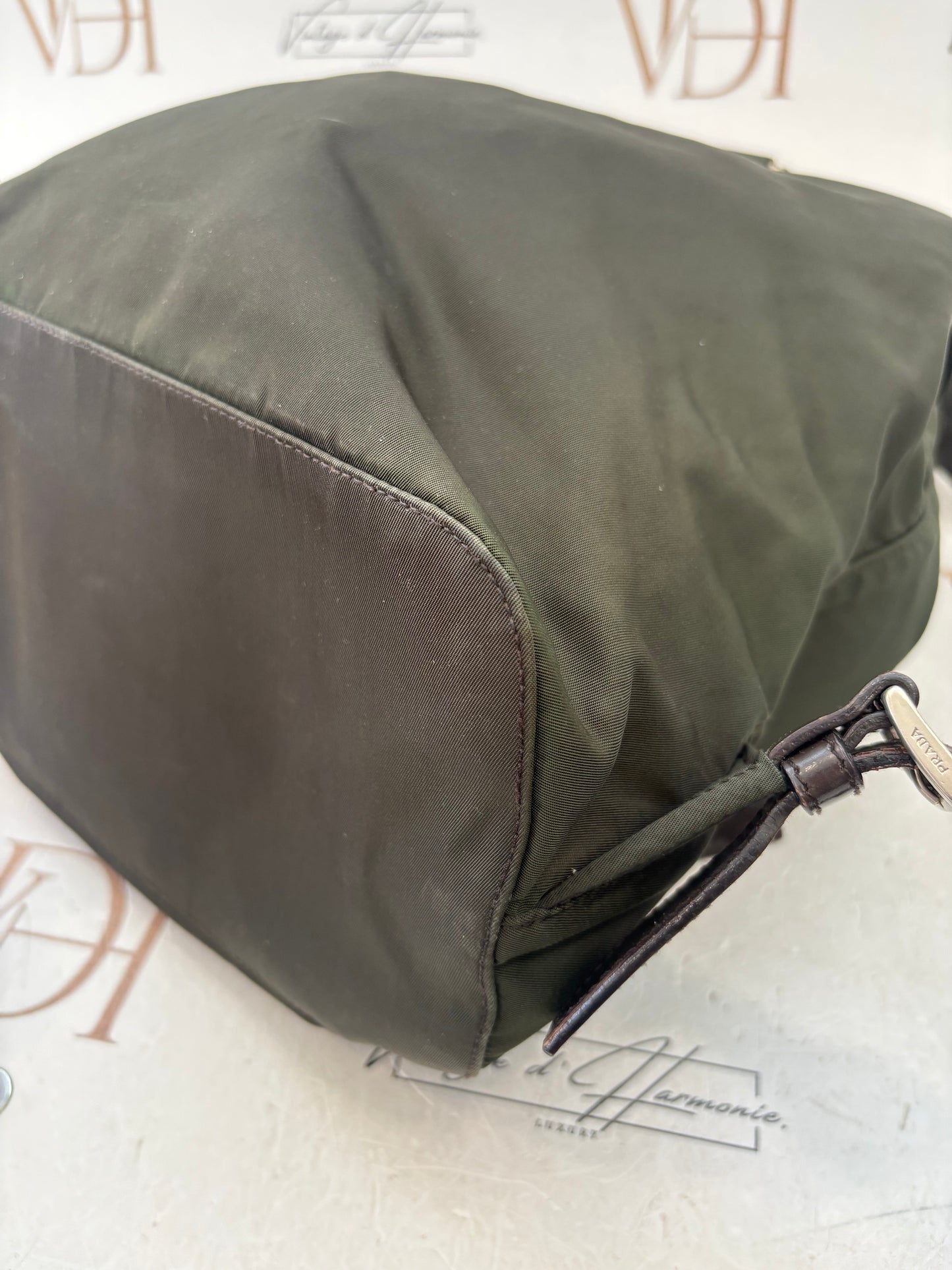 018162 - Prada Khaki Nylon Backpack