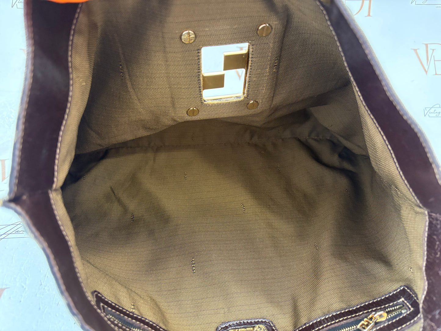 018159 - Fendi Brown Zucca Tote Bag