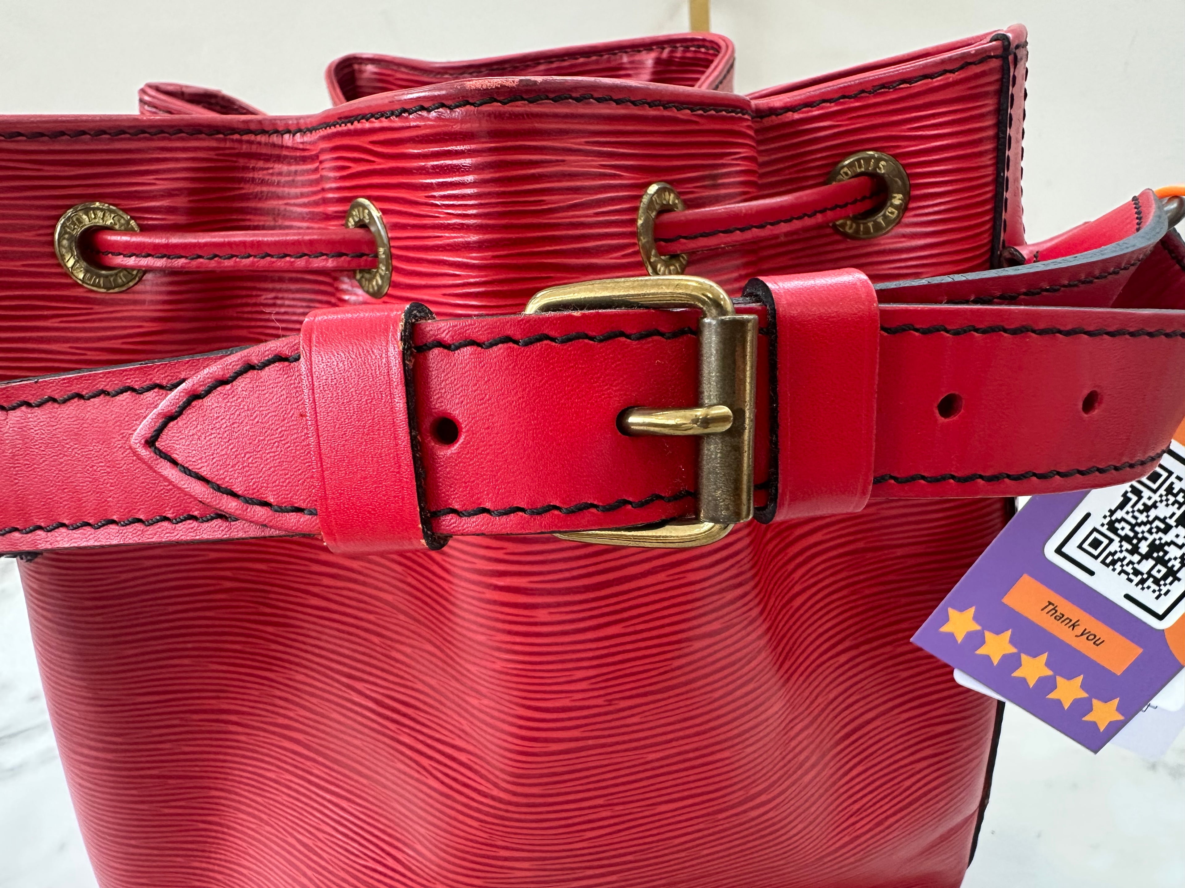 Louis Vuitton Noé Epi Red