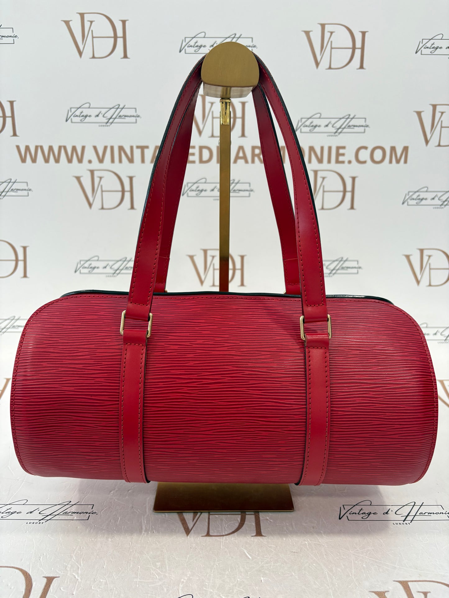 017700 - Louis Vuitton Red Epi Soufflot