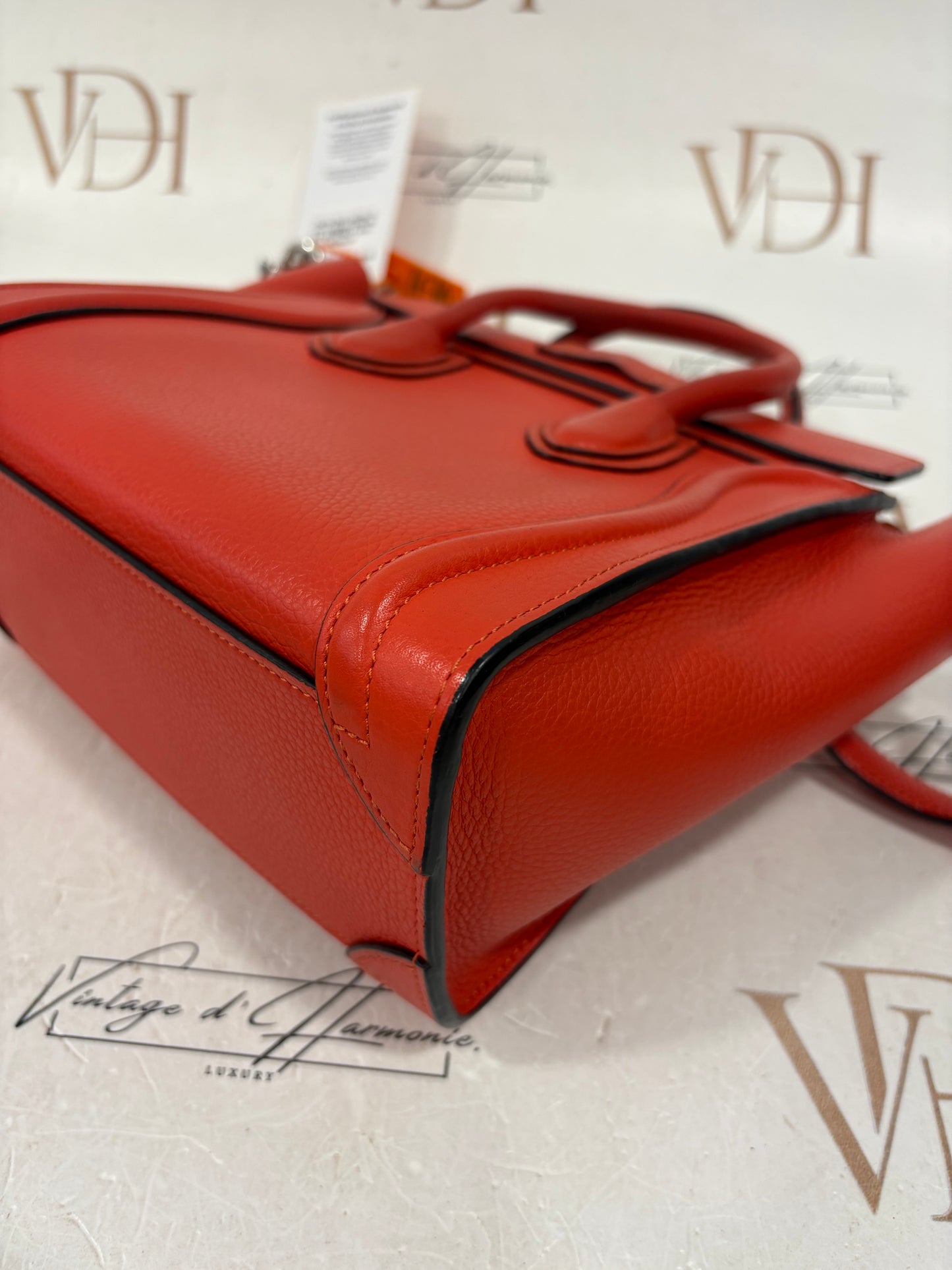 018035 - Céline Red Luggage Nano