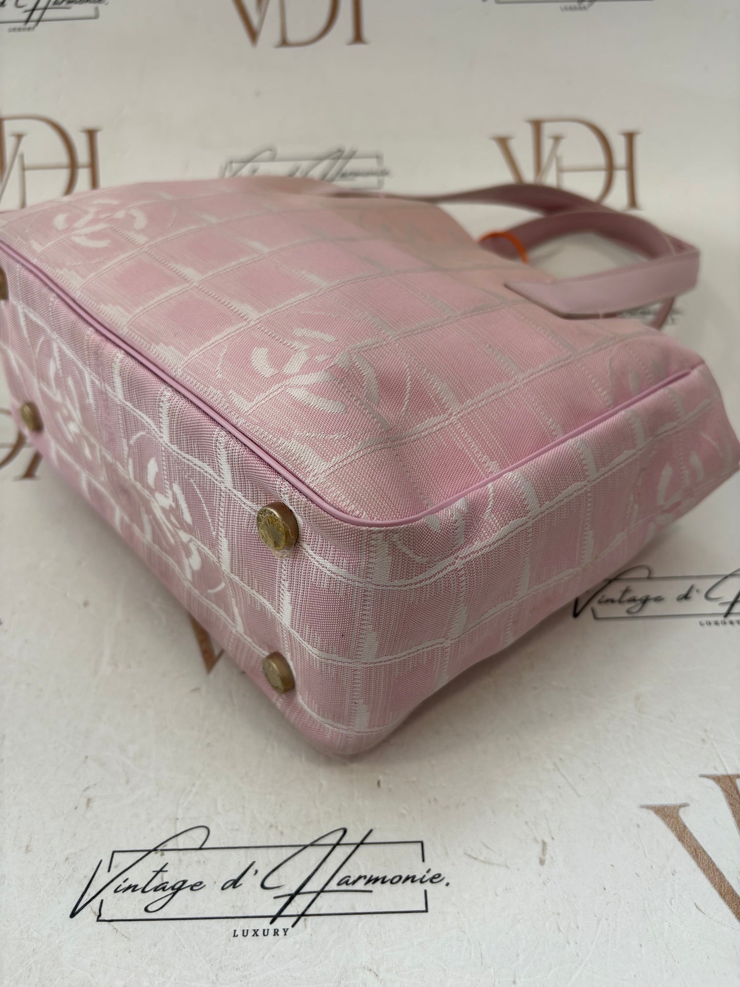 018157 - Chanel Pink Jacquard Nylon