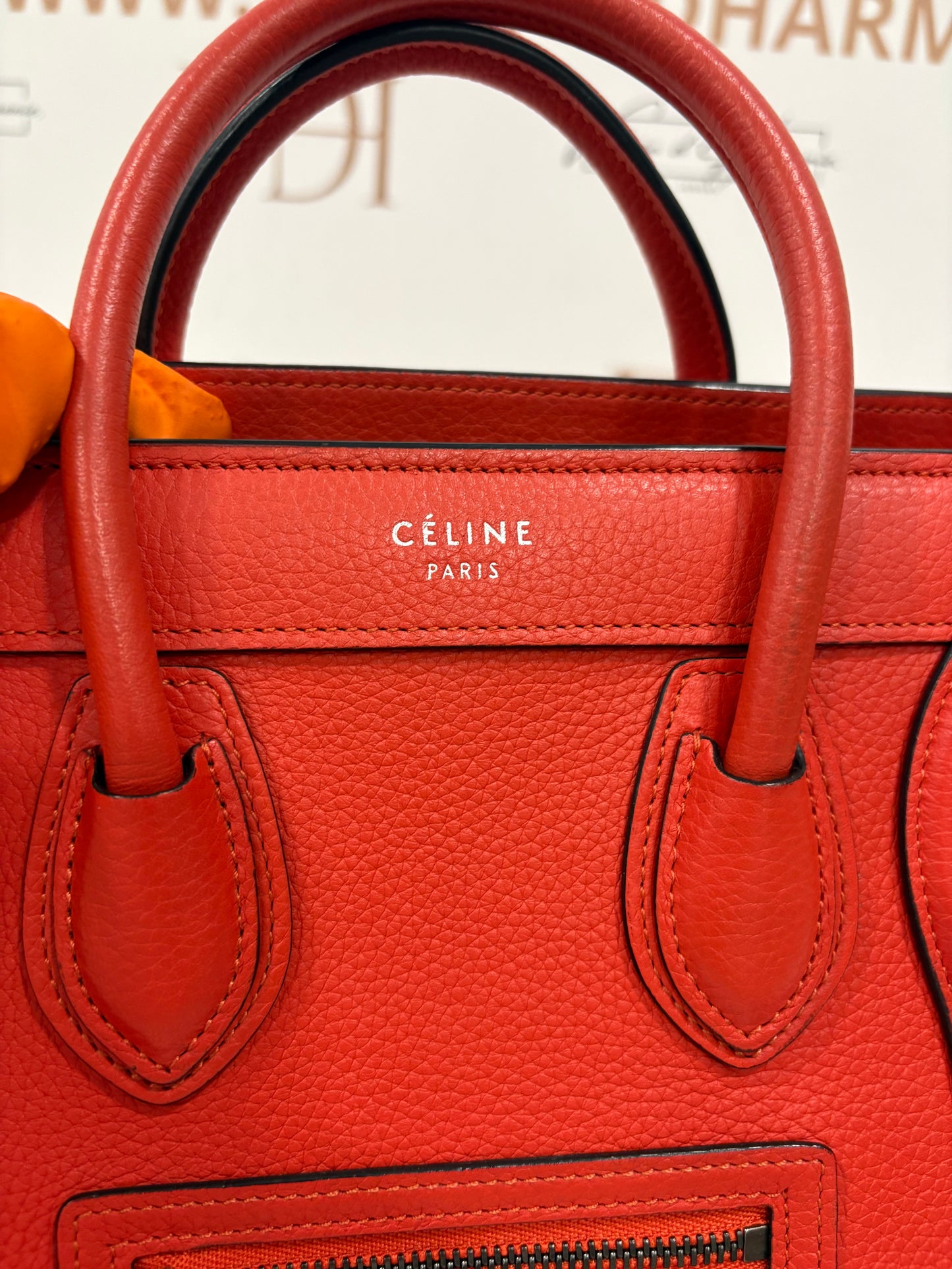 018035 - Céline Red Luggage Nano