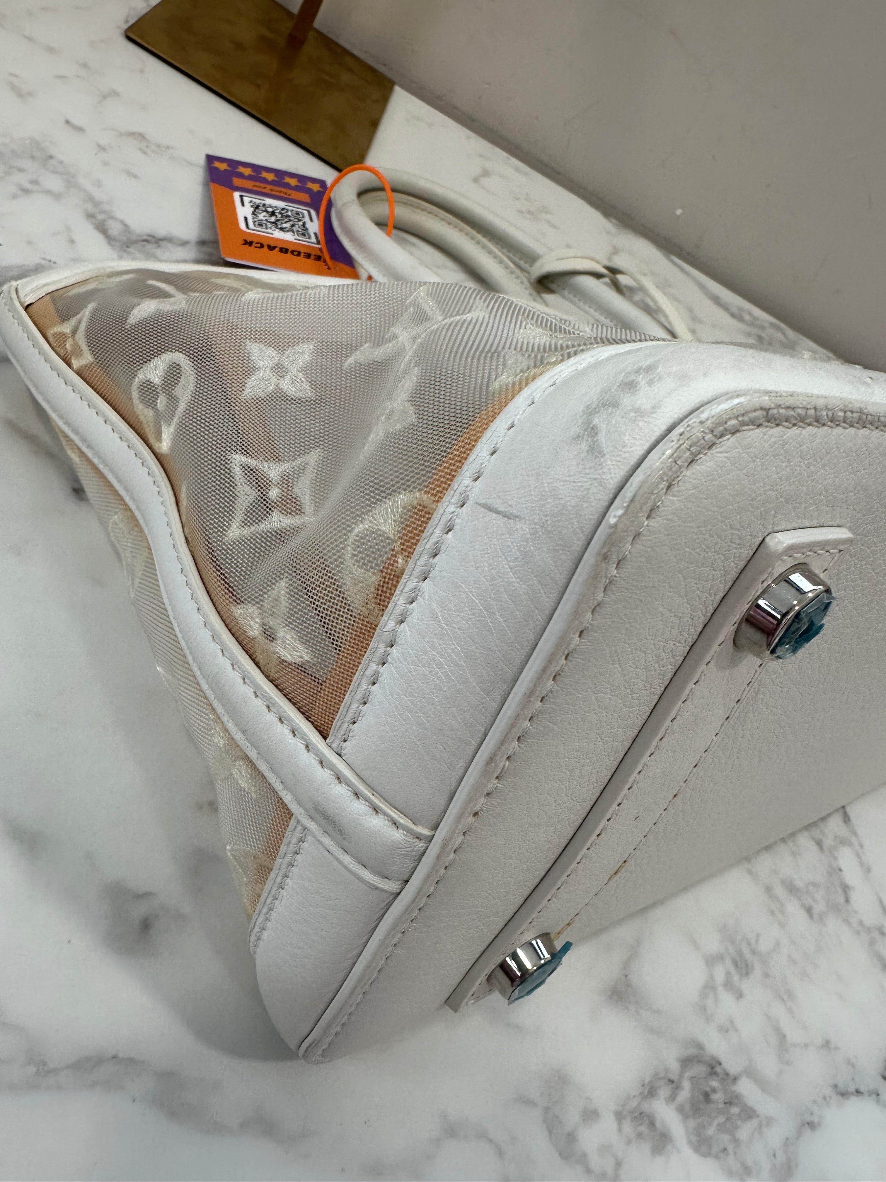 Louis Vuitton Blanc Monogram Transparent lockit east west