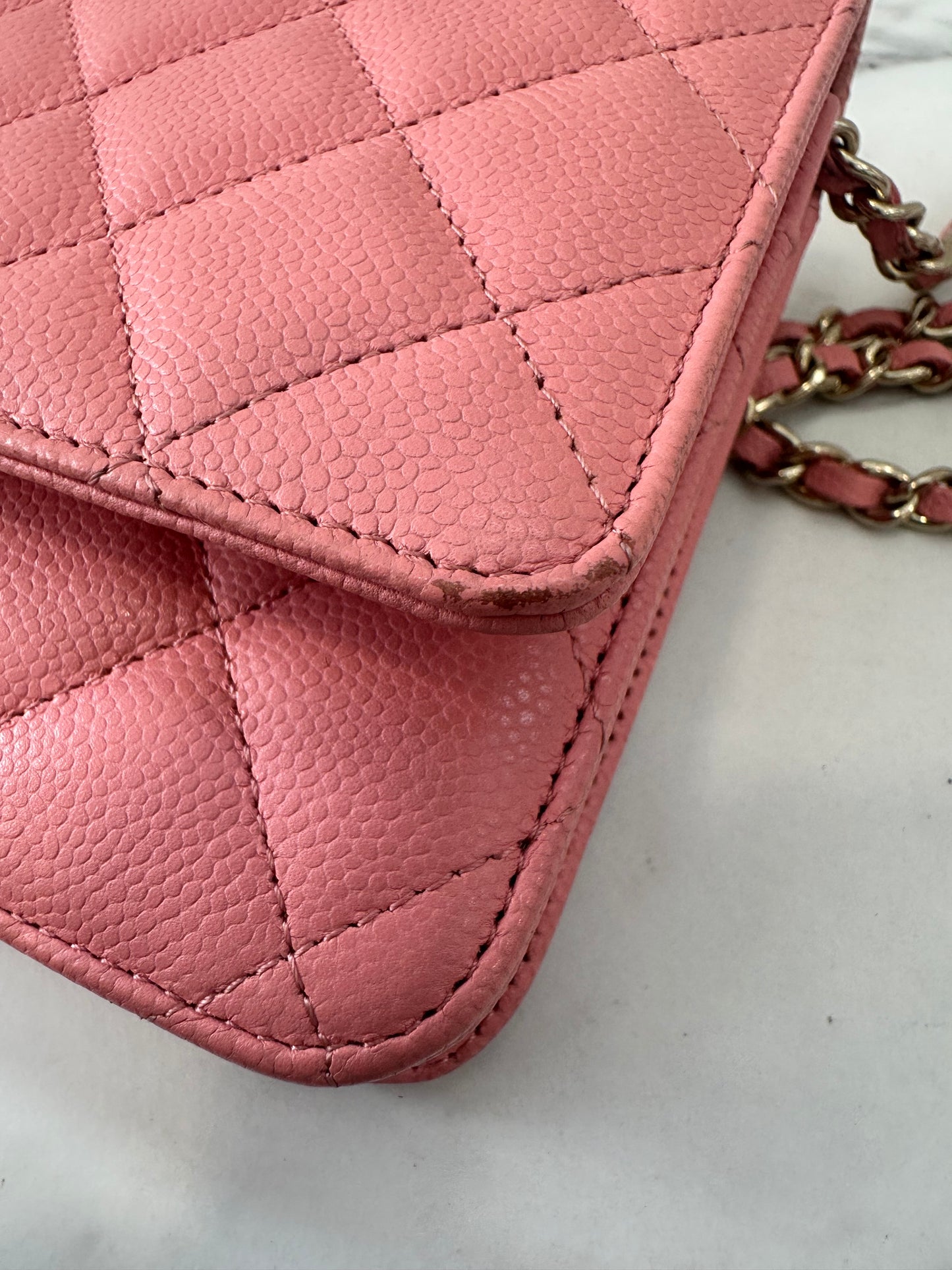 Chanel Pink Calfskin Classic