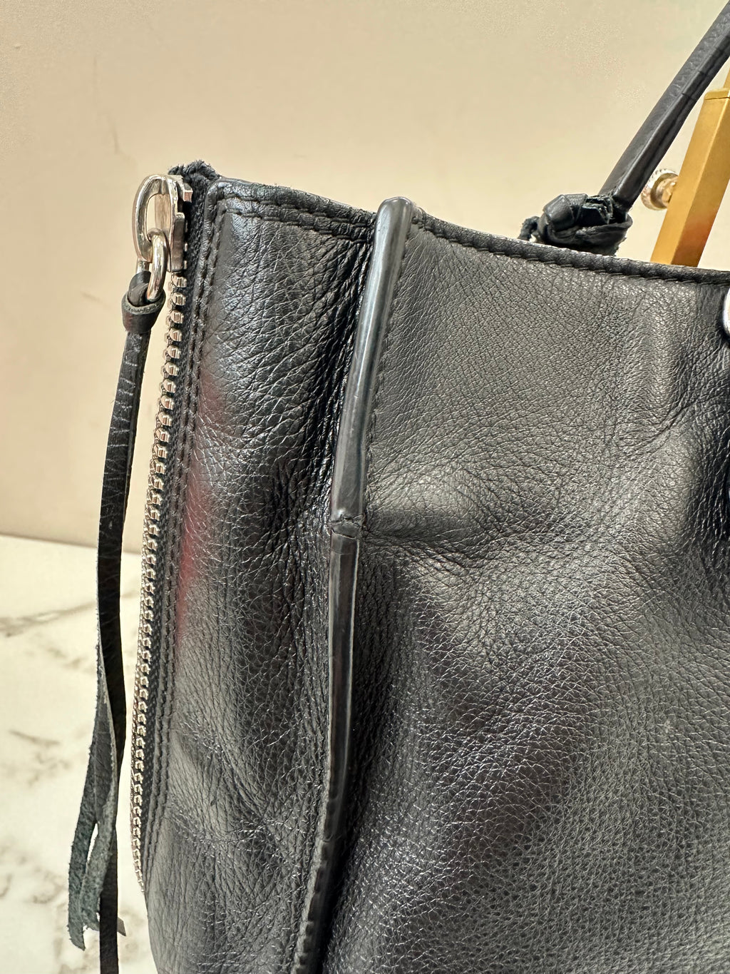 Balenciaga Black Leather