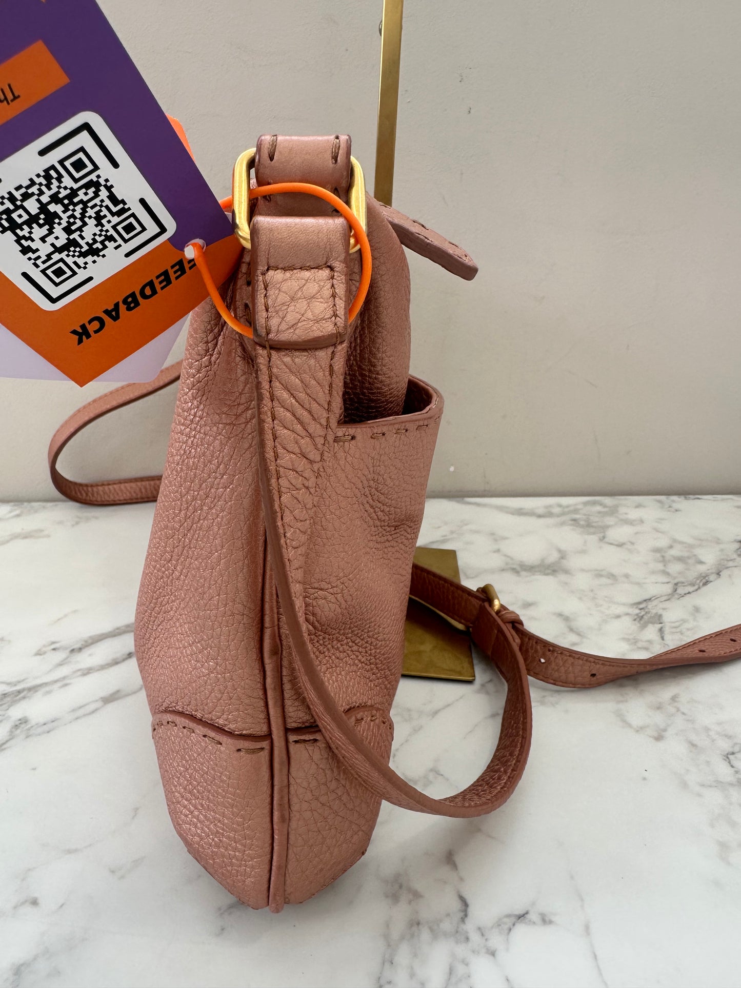 Fendi Pink Leather Sellier
