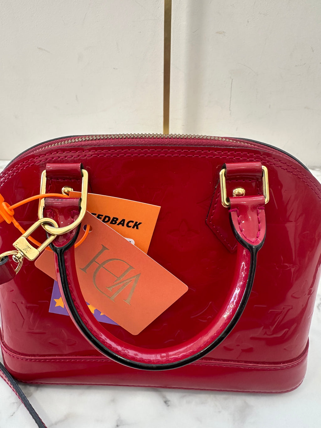 Louis Vuitton Alma BB Vernis Red