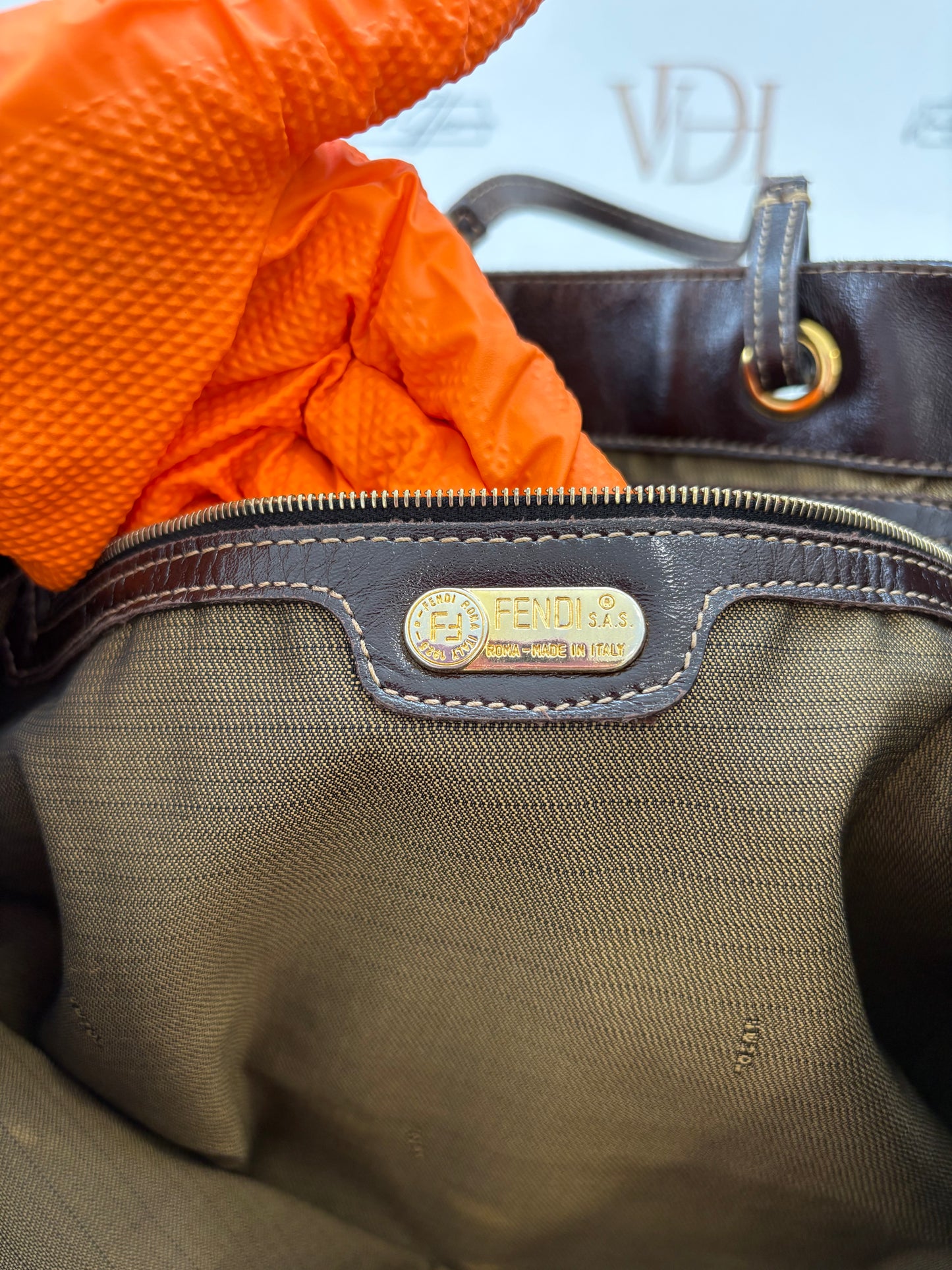 018159 - Fendi Brown Zucca Tote Bag