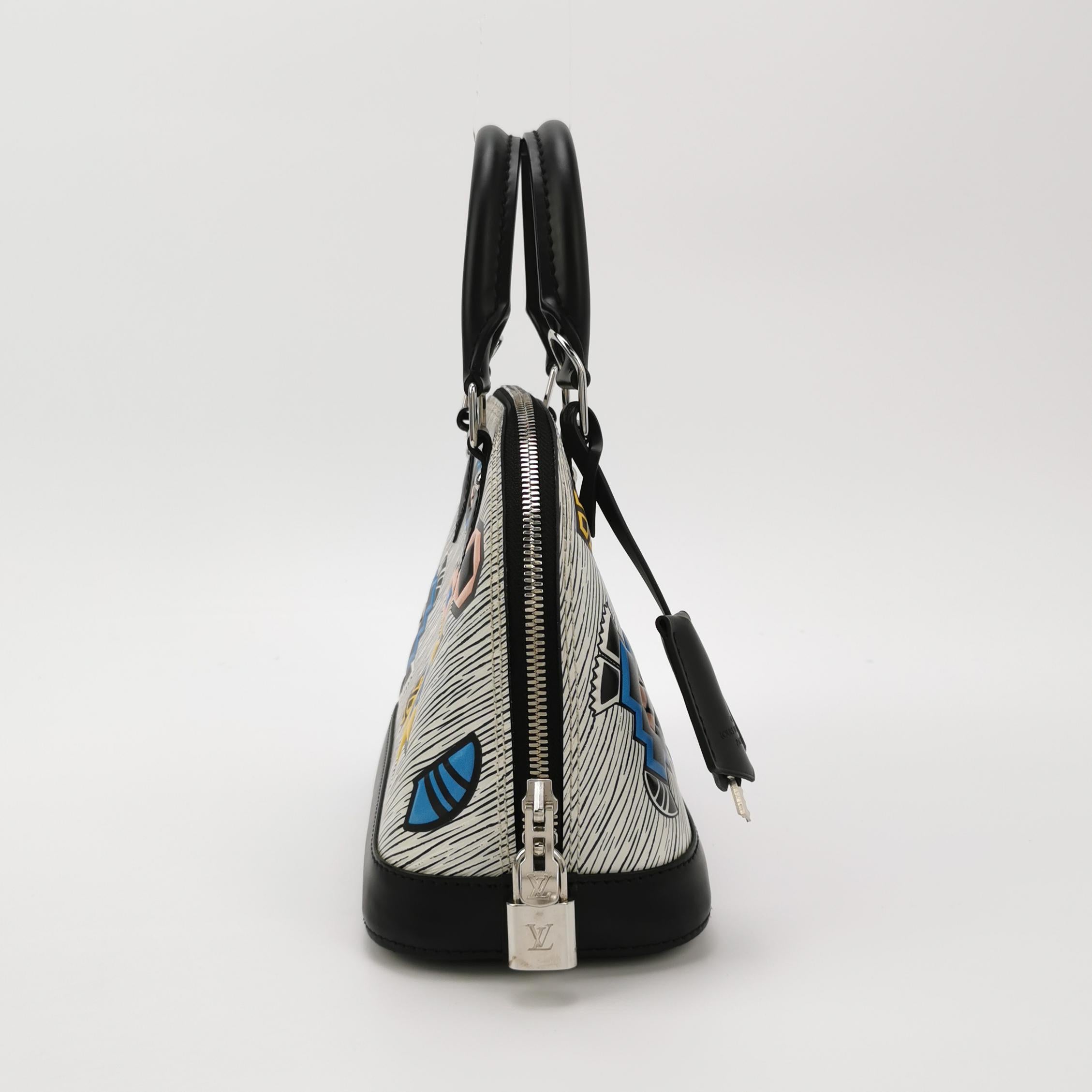 Louis Vuitton (LV) AlmaBB  bicolore con motivo Water Eave Emblem