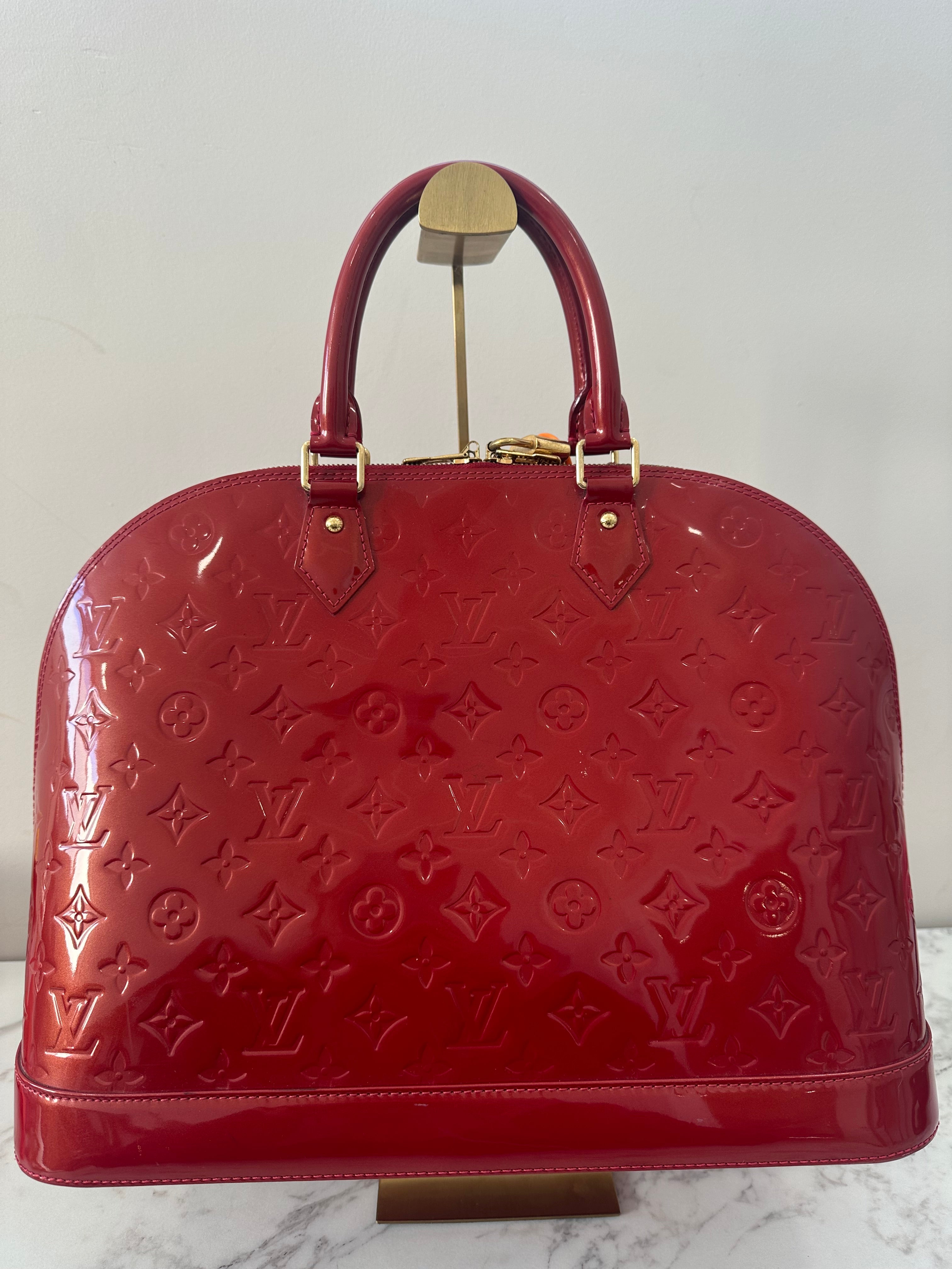 Louis Vuitton Alma GM Vernis Red