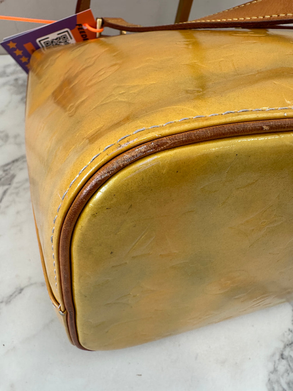 Louis Vuitton Houston Vernis Yellow