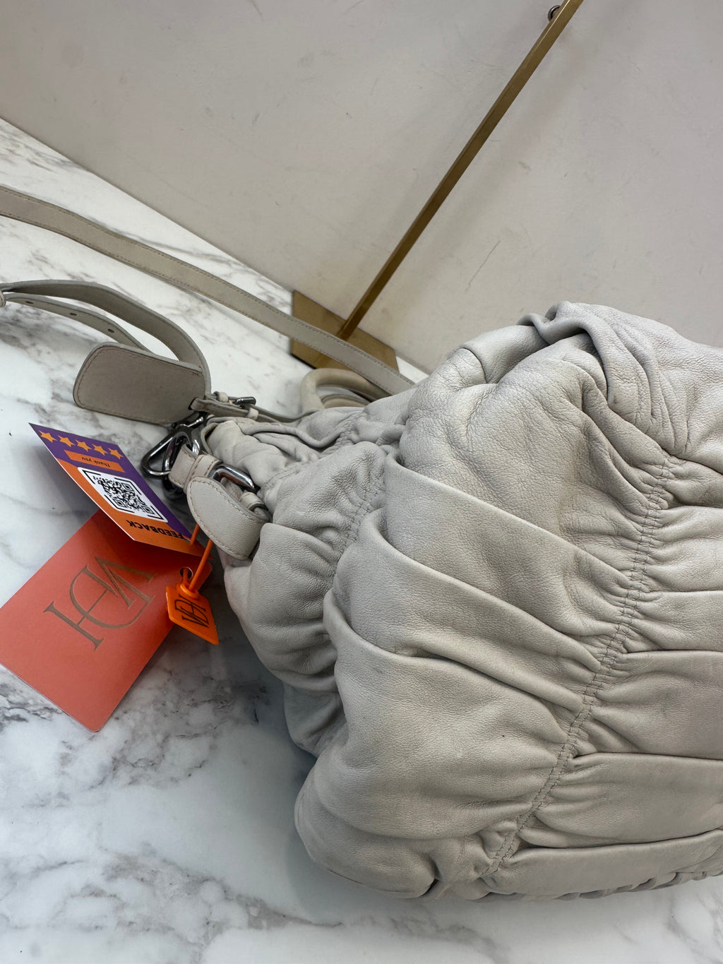 Prada Gaufre Beige Strap