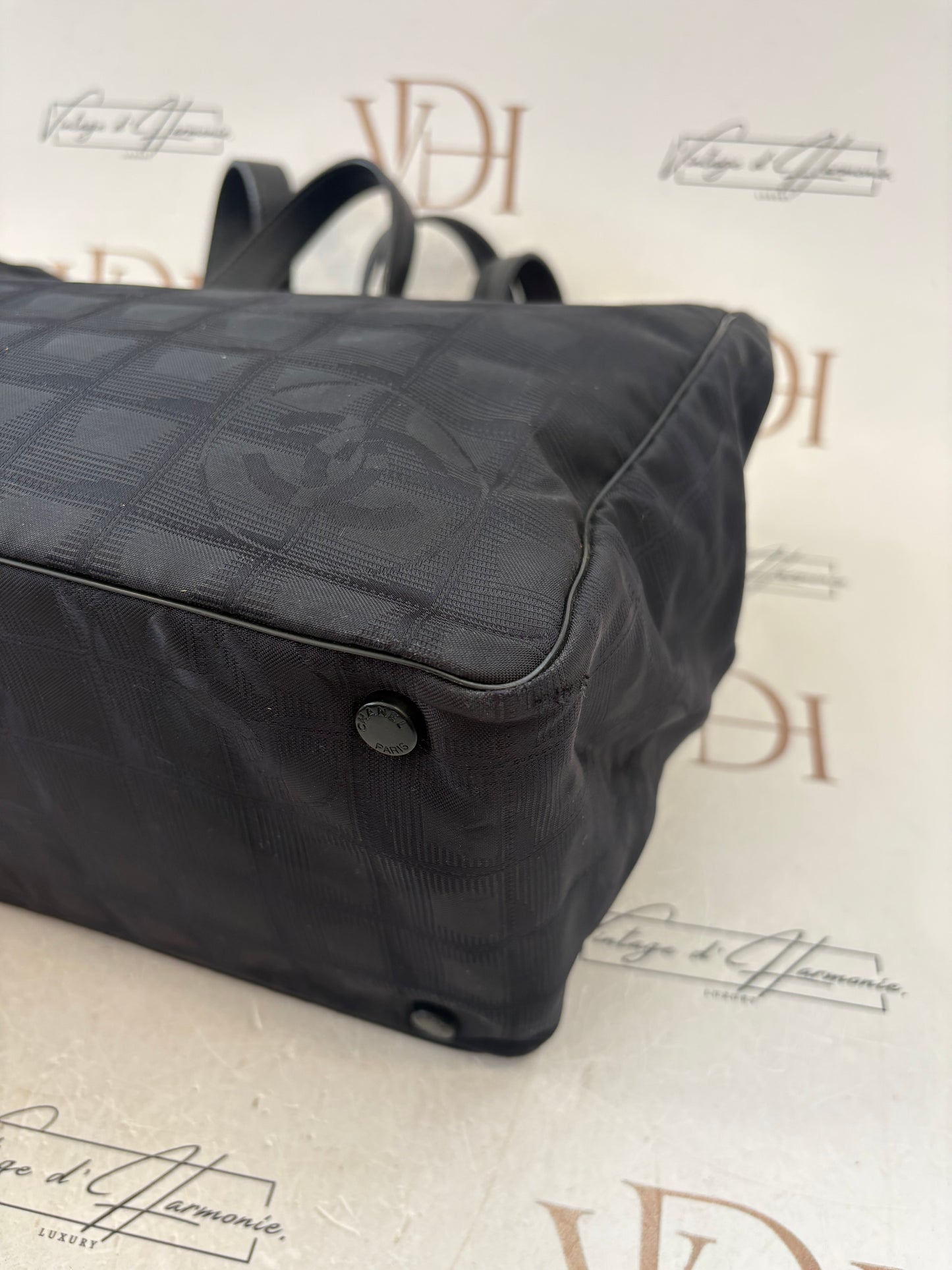 018045 - Chanel Black Jacquard Nylon