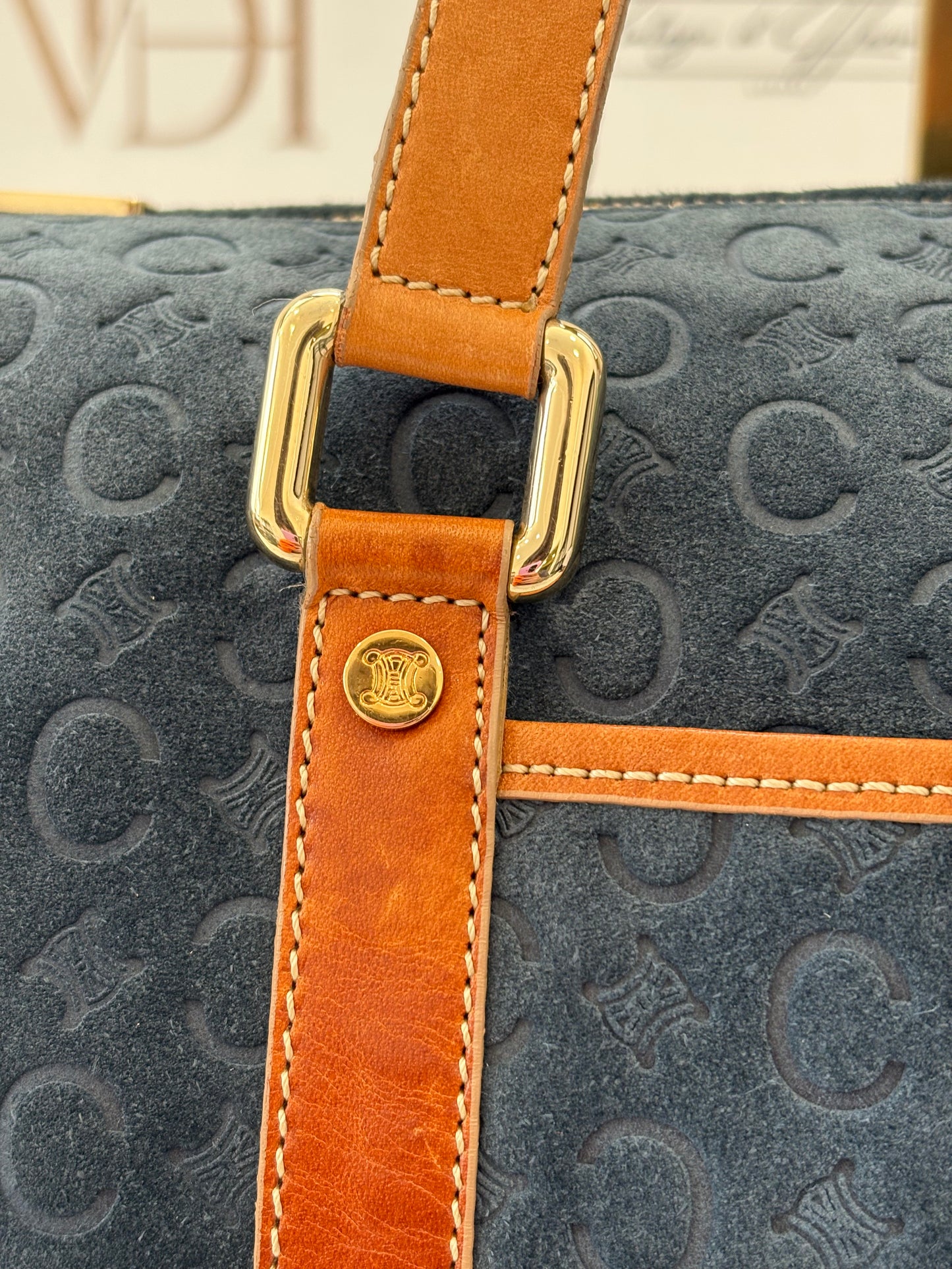 017102 - Céline Navy Suede