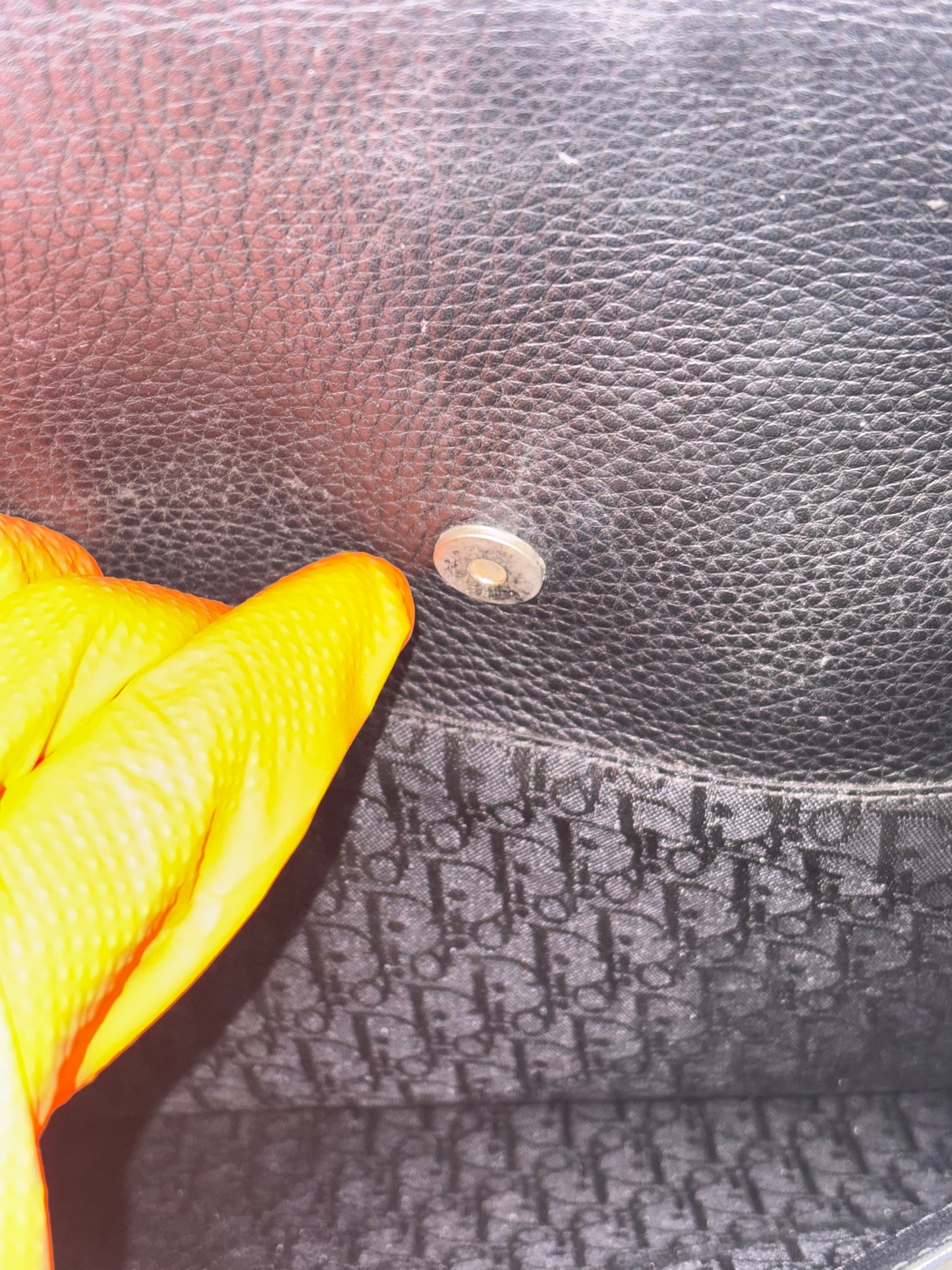 018113 - Christian Dior Black Leather Cannage Tote