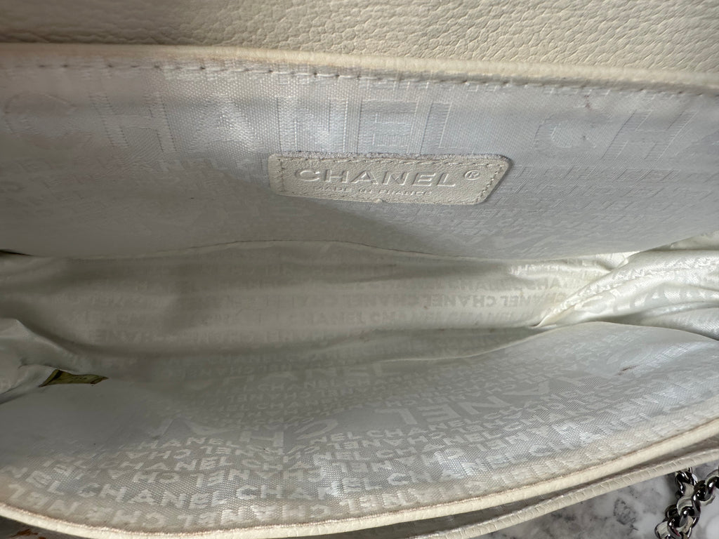 Chanel White Calfskin Mademoiselle