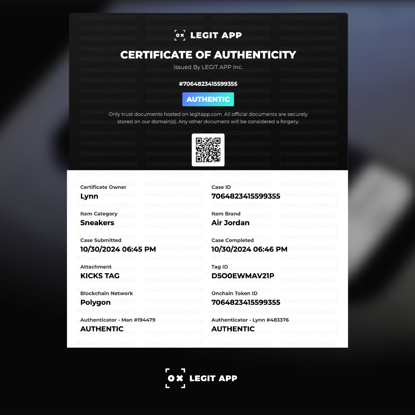 Certificato di Autenticità digitale