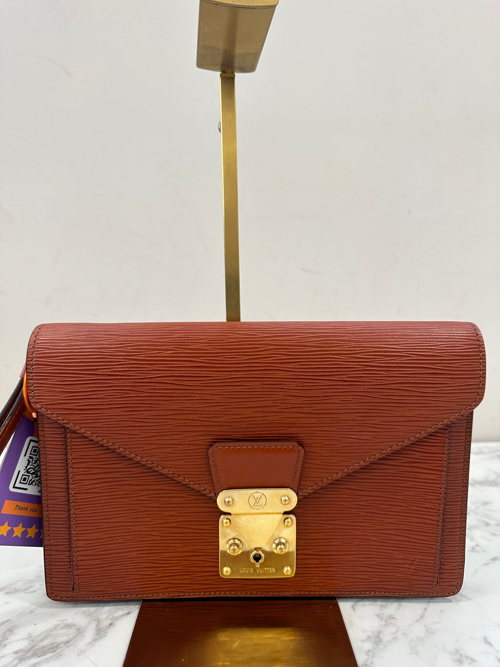 Louis Vuitton Brown Epi Pochette Sellier Dragonne