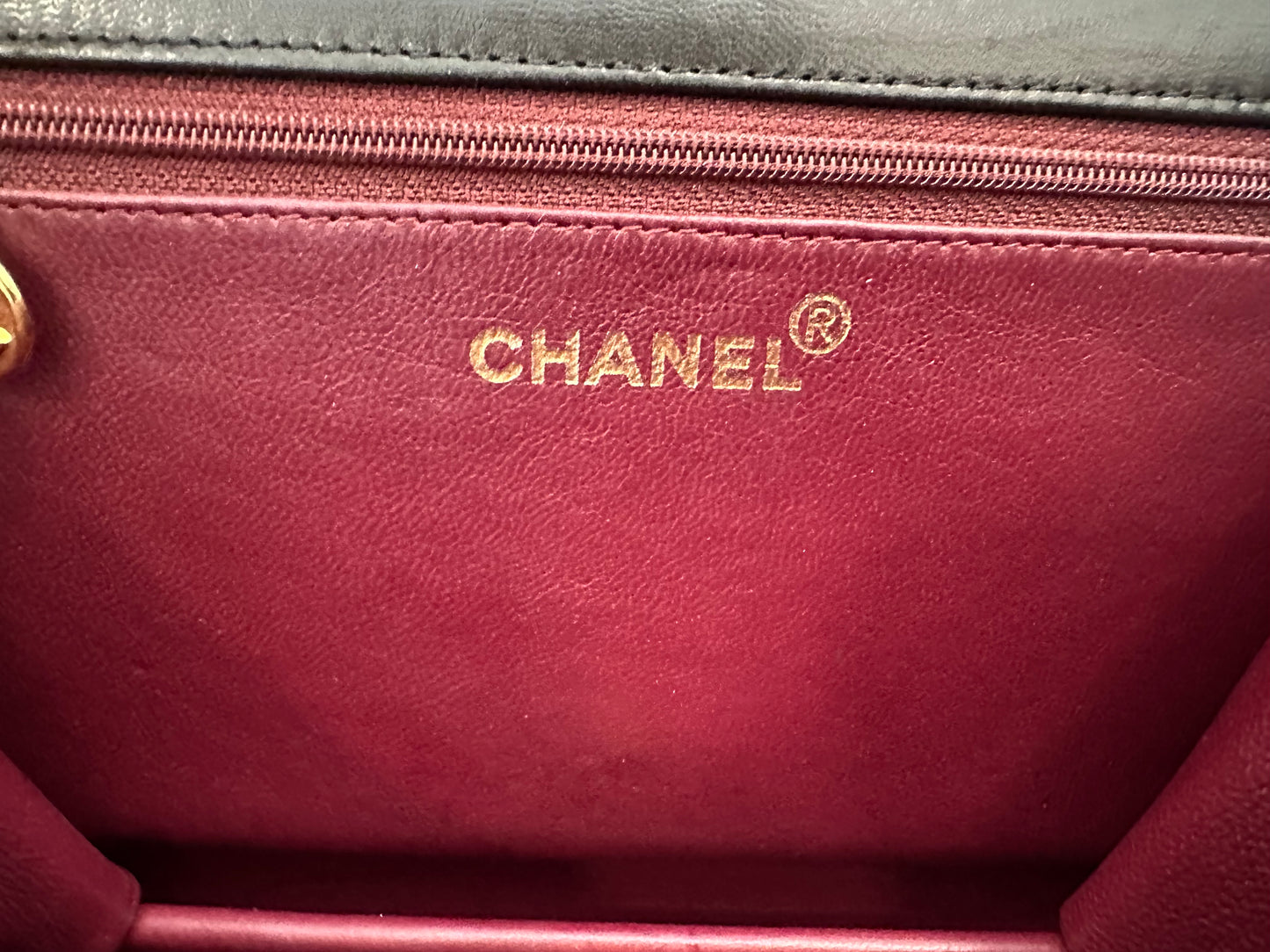017956 - Chanel Black Lambskin