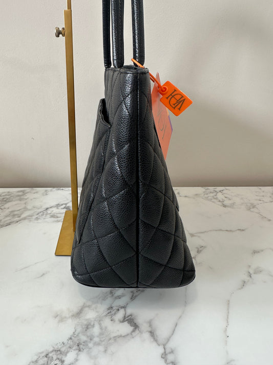 Chanel Black Calfskin Medallion