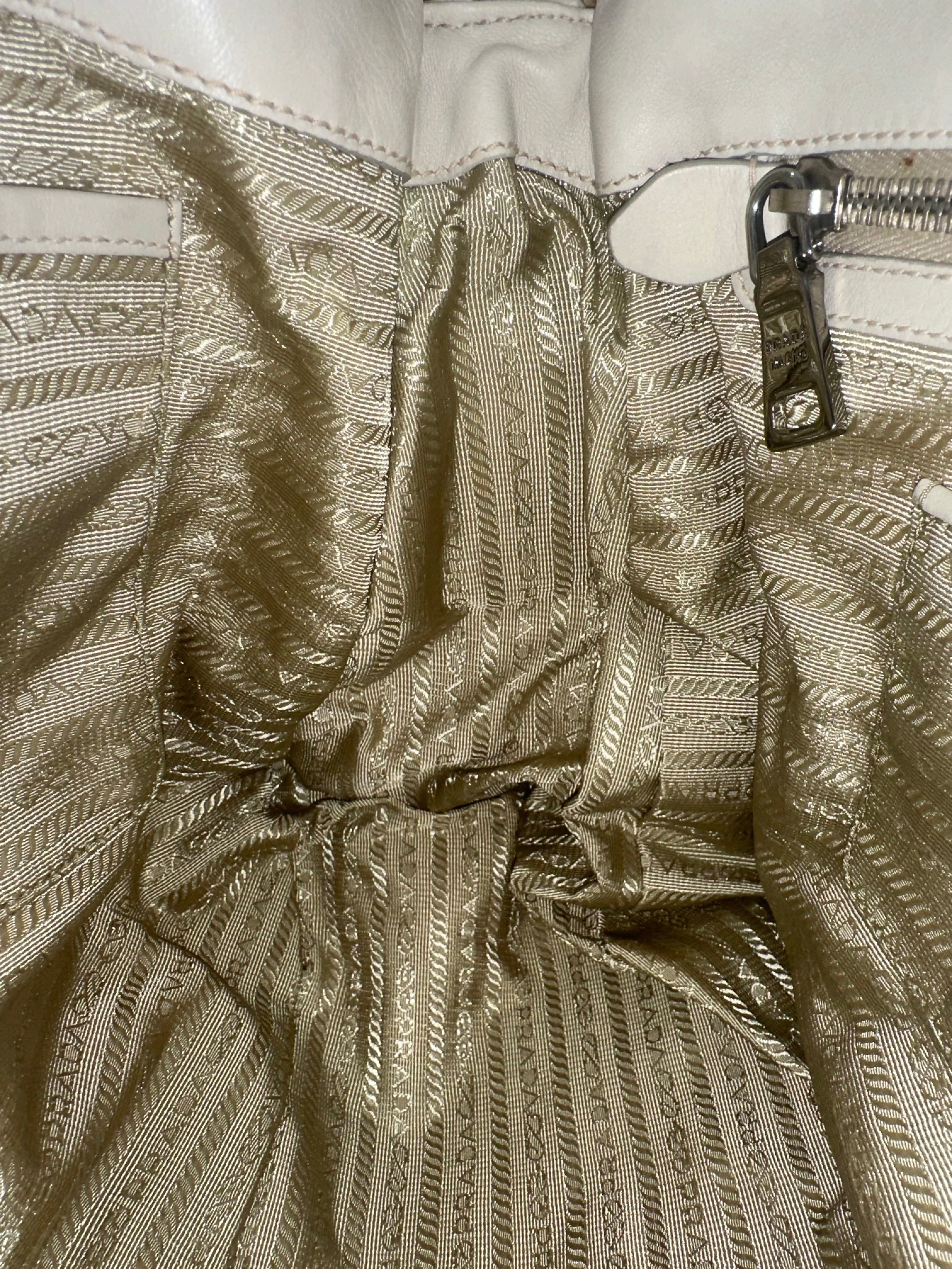 Prada Gaufre Beige Strap