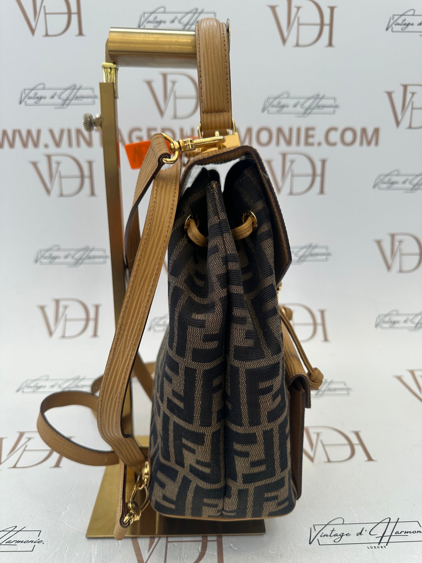 017884 - Fendi Brown Zucca Backpack