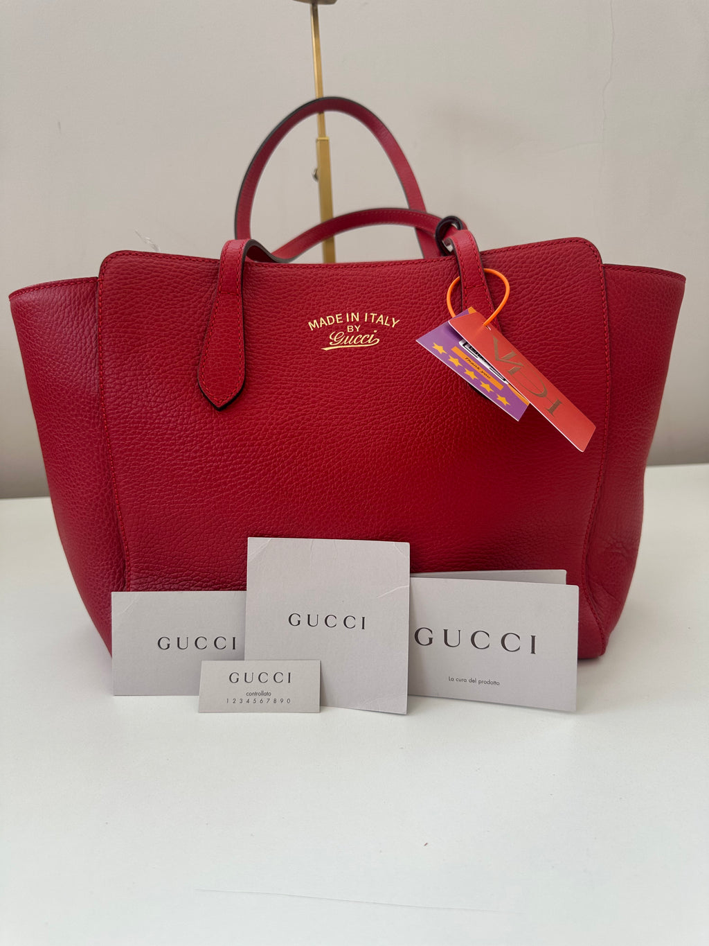 Gucci Red Swing Tote