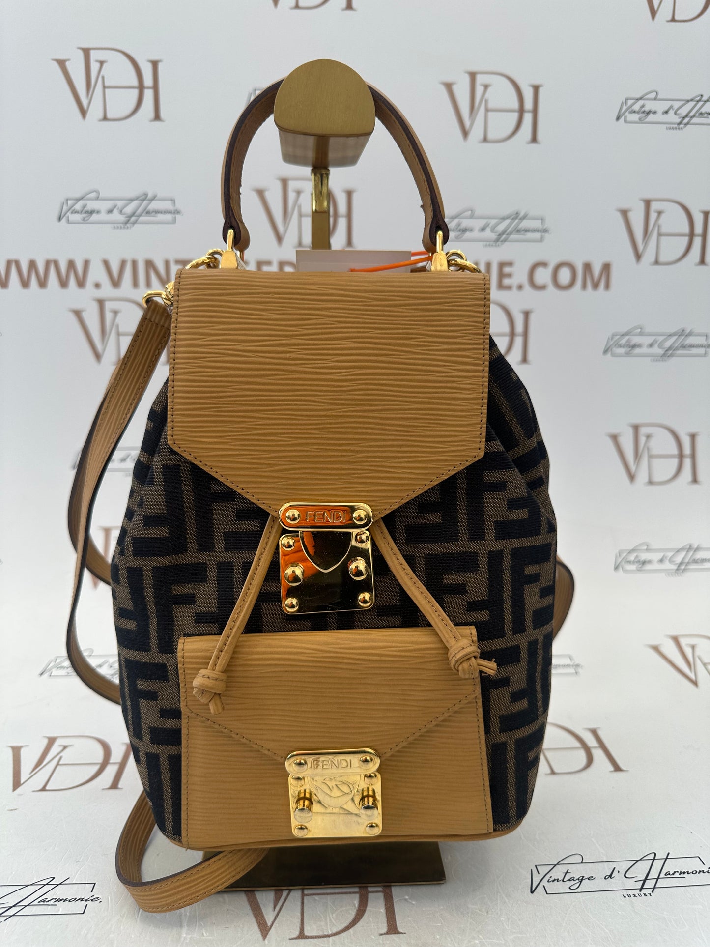 017884 - Fendi Brown Zucca Backpack