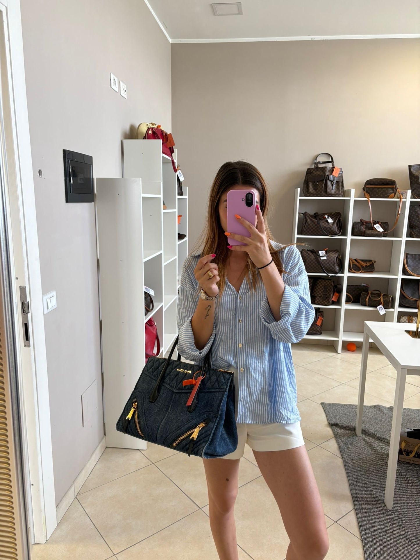 MIU MIU Denim Biker