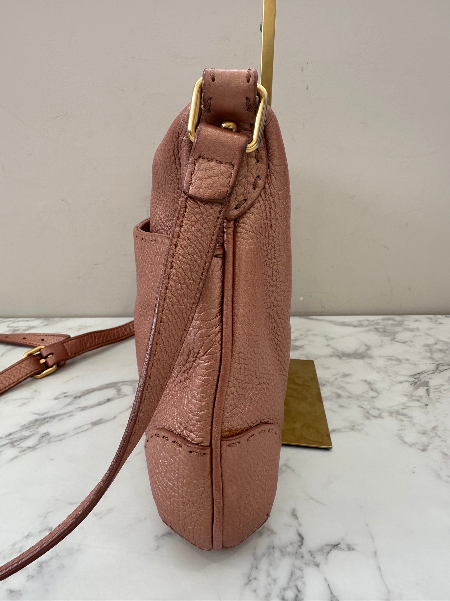 Fendi Pink Leather Sellier