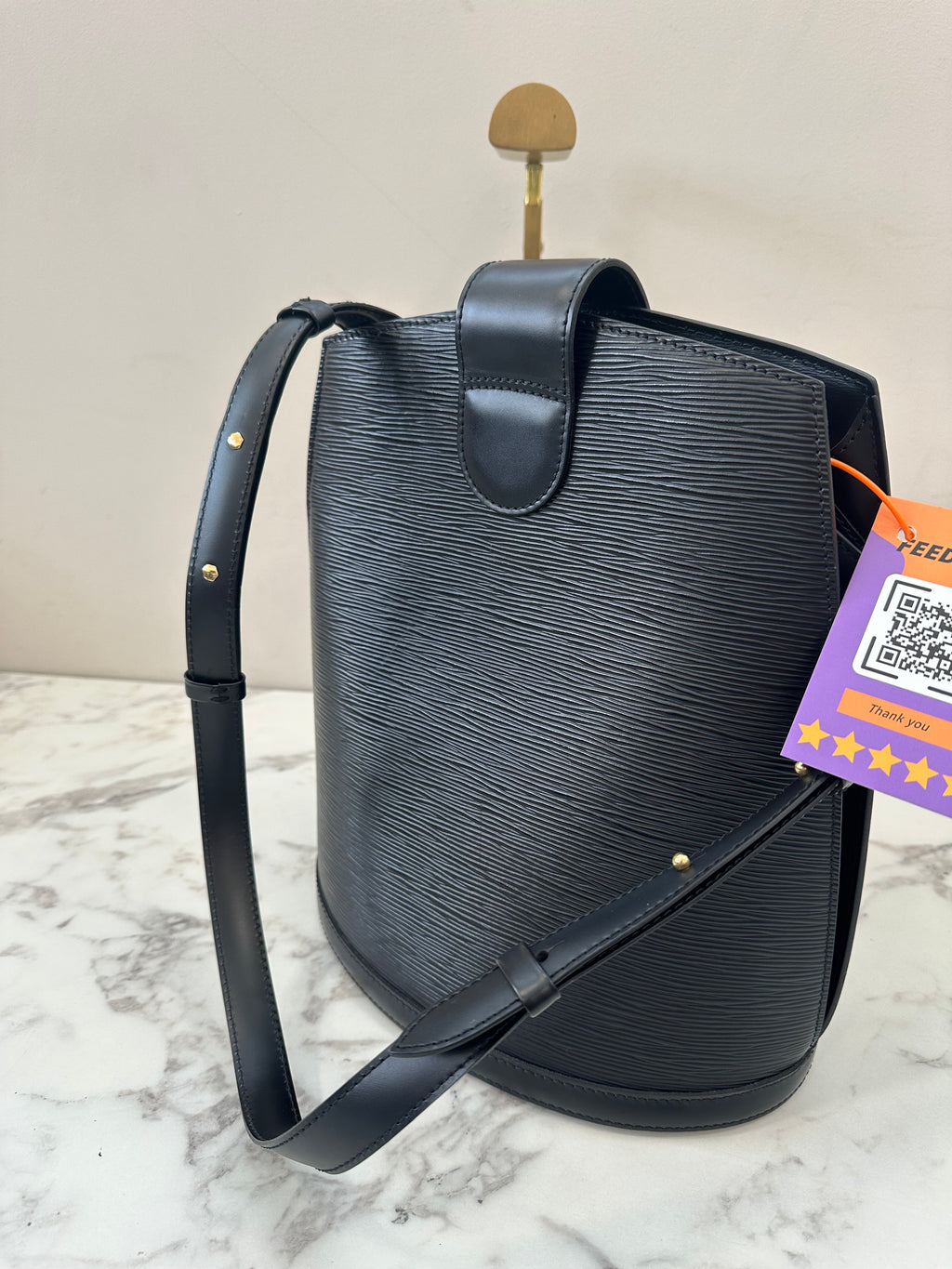 Louis Vuitton Black Epi Cluny