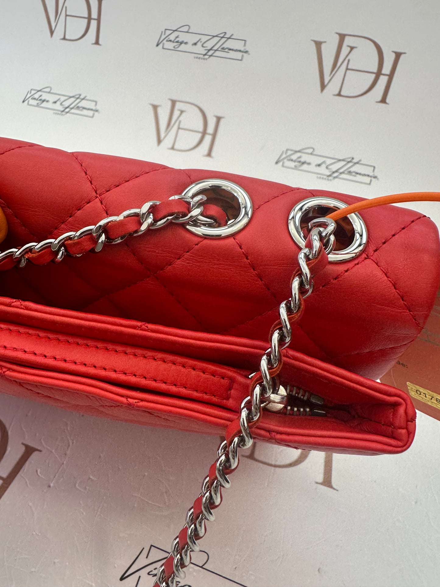 017898 - Chanel Red Lambskin