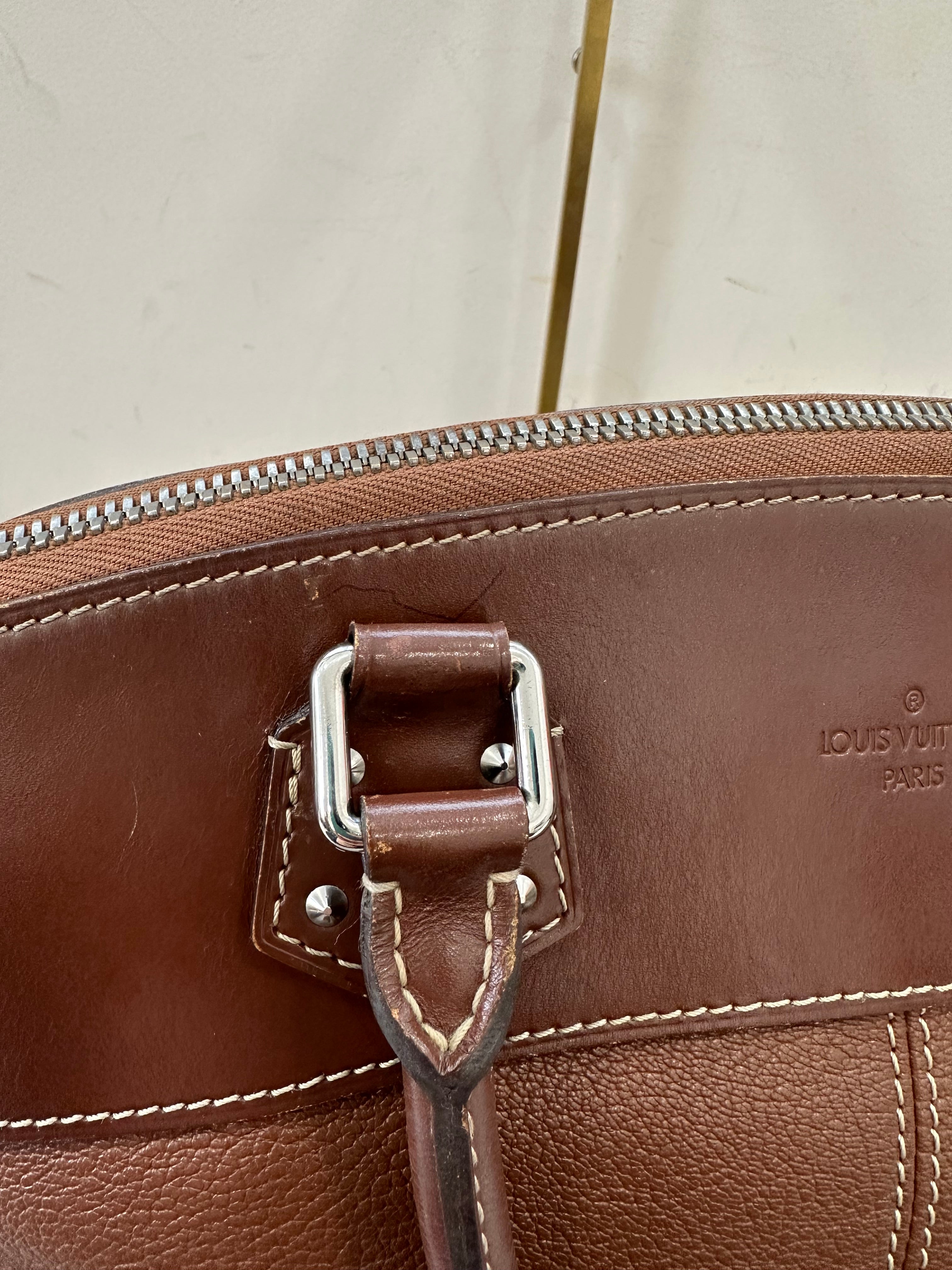 Louis Vuitton Brown Suhali Lockit MM