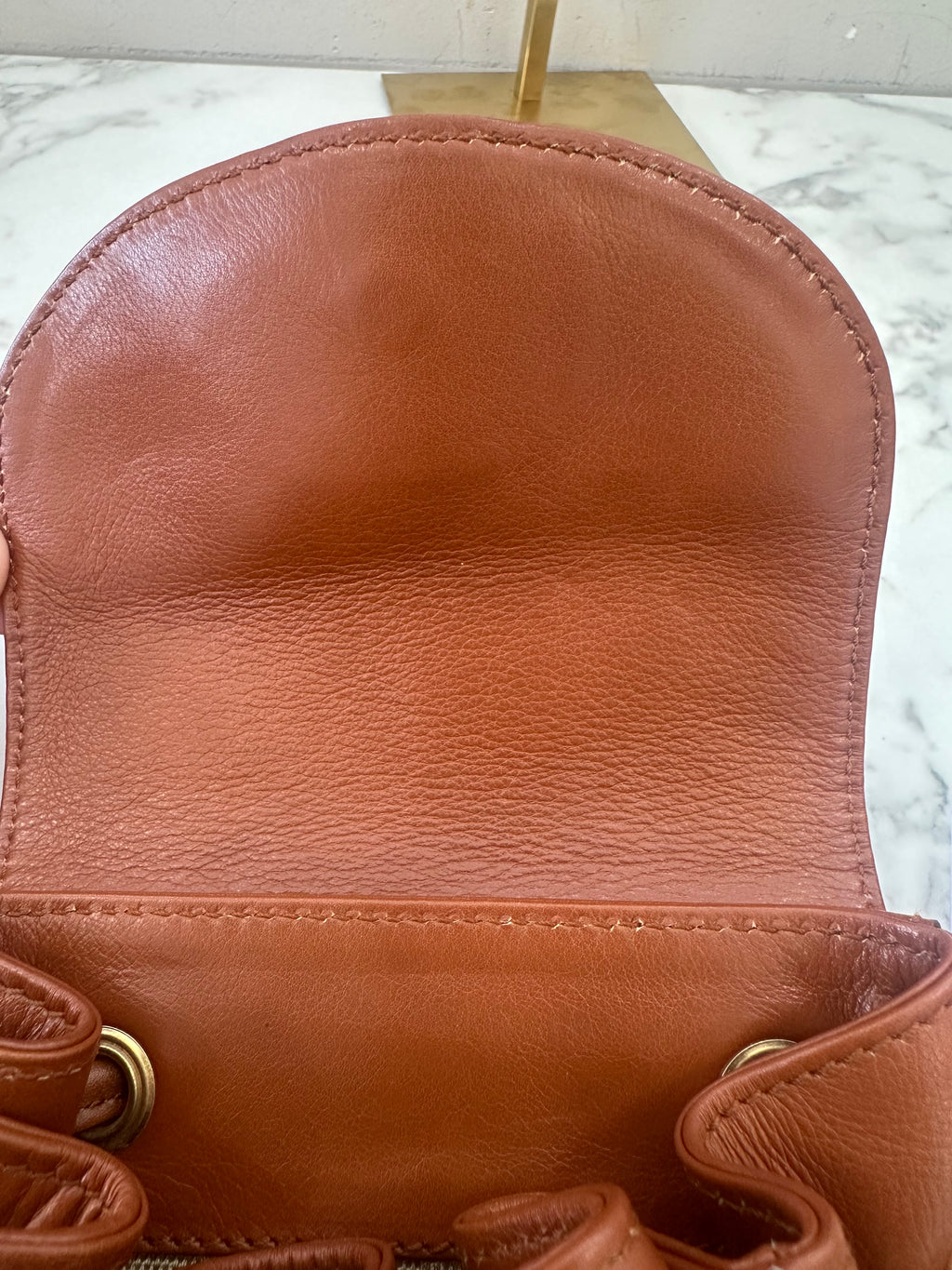 Gucci Brown Bamboo Backpack