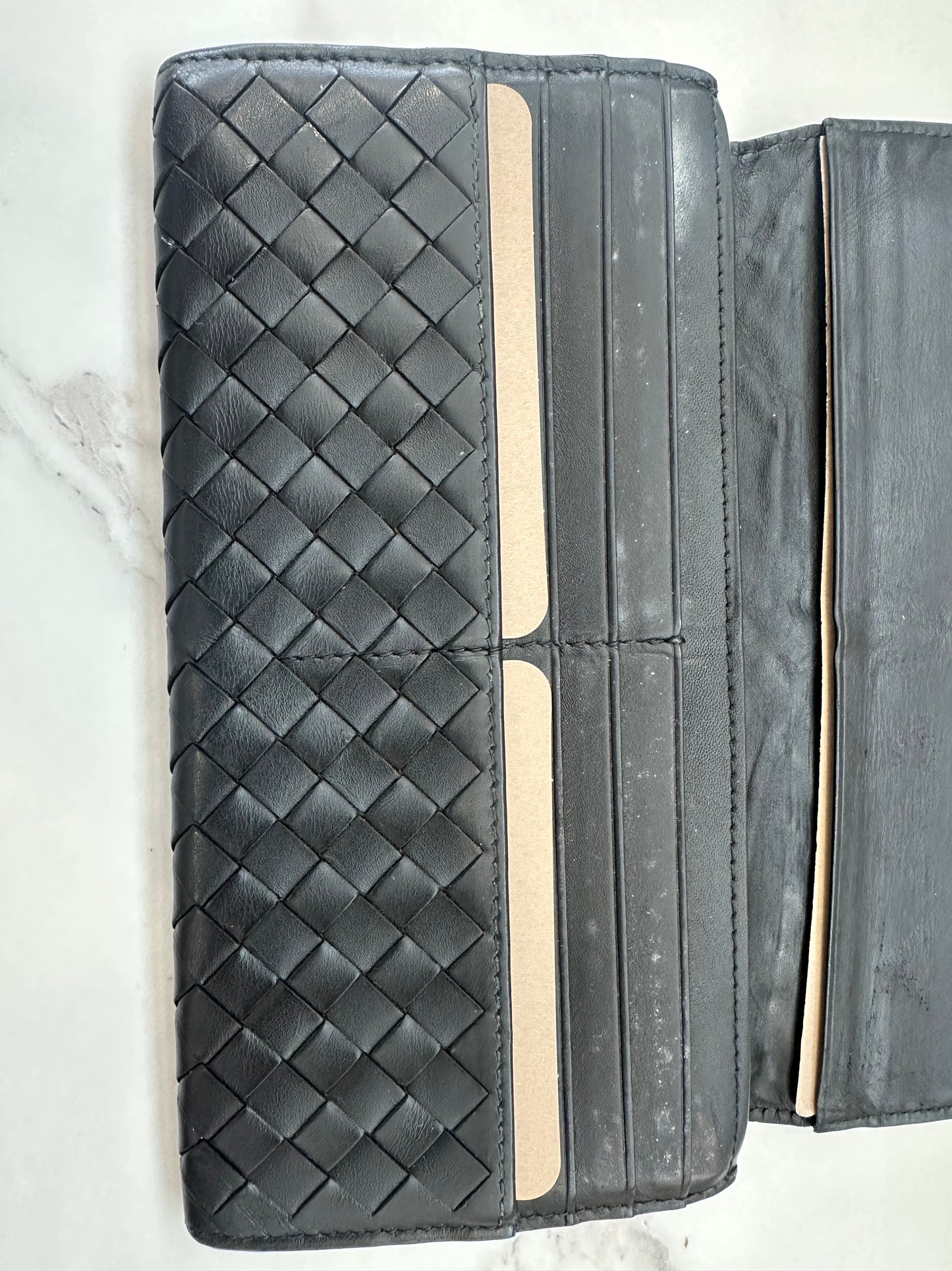 Bottega Veneta Black Lomg Wallet