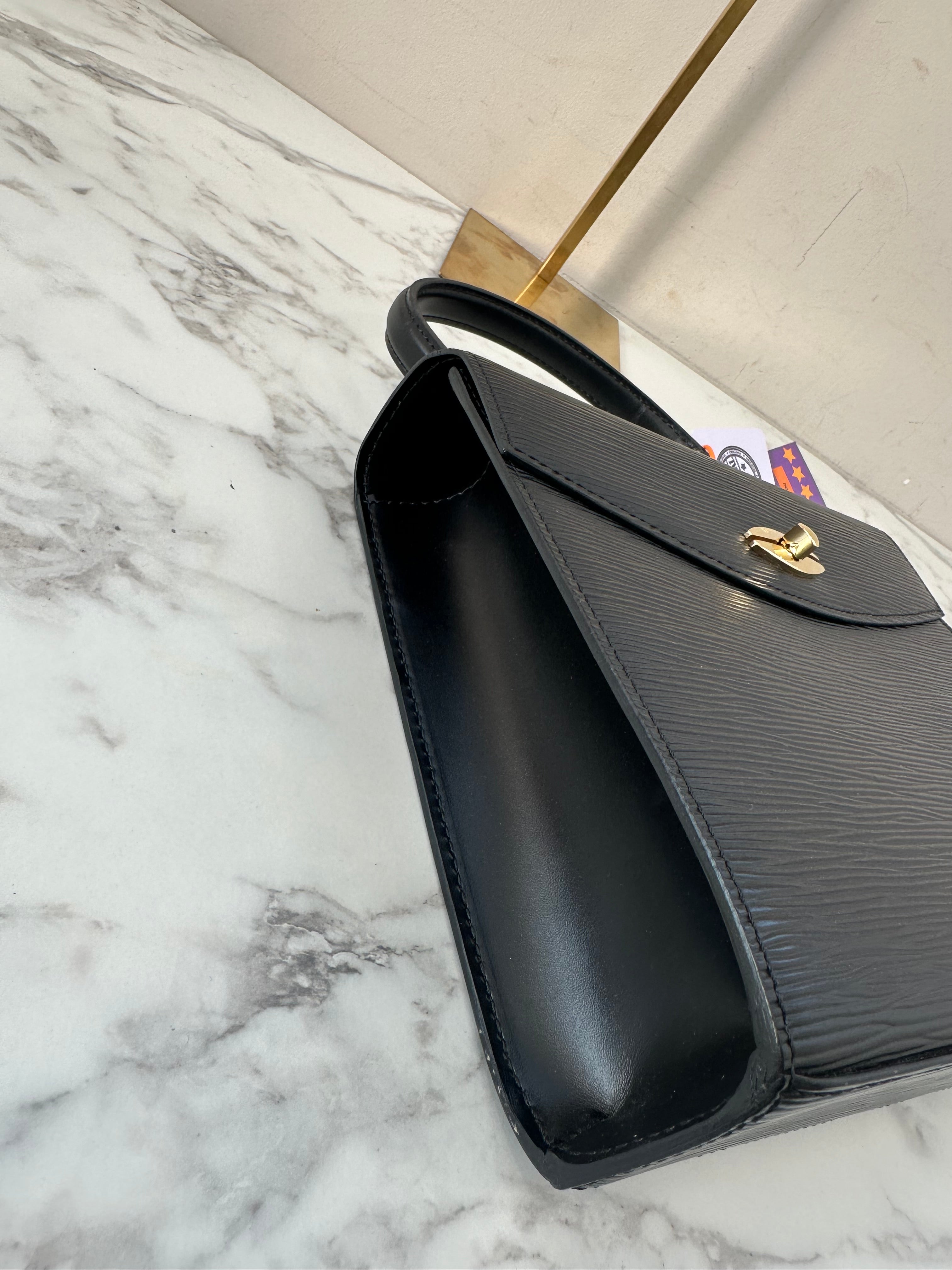 Louis Vuitton Black Epi Malesherbes