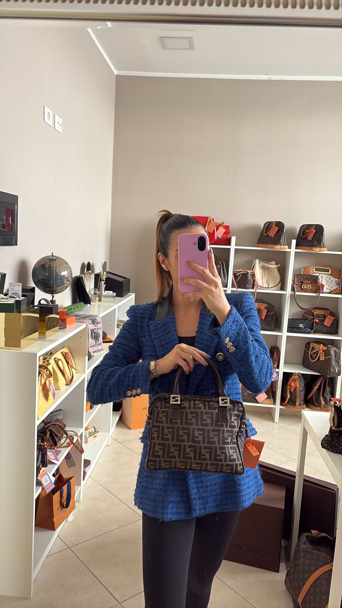Fendi zucca shoulder bag