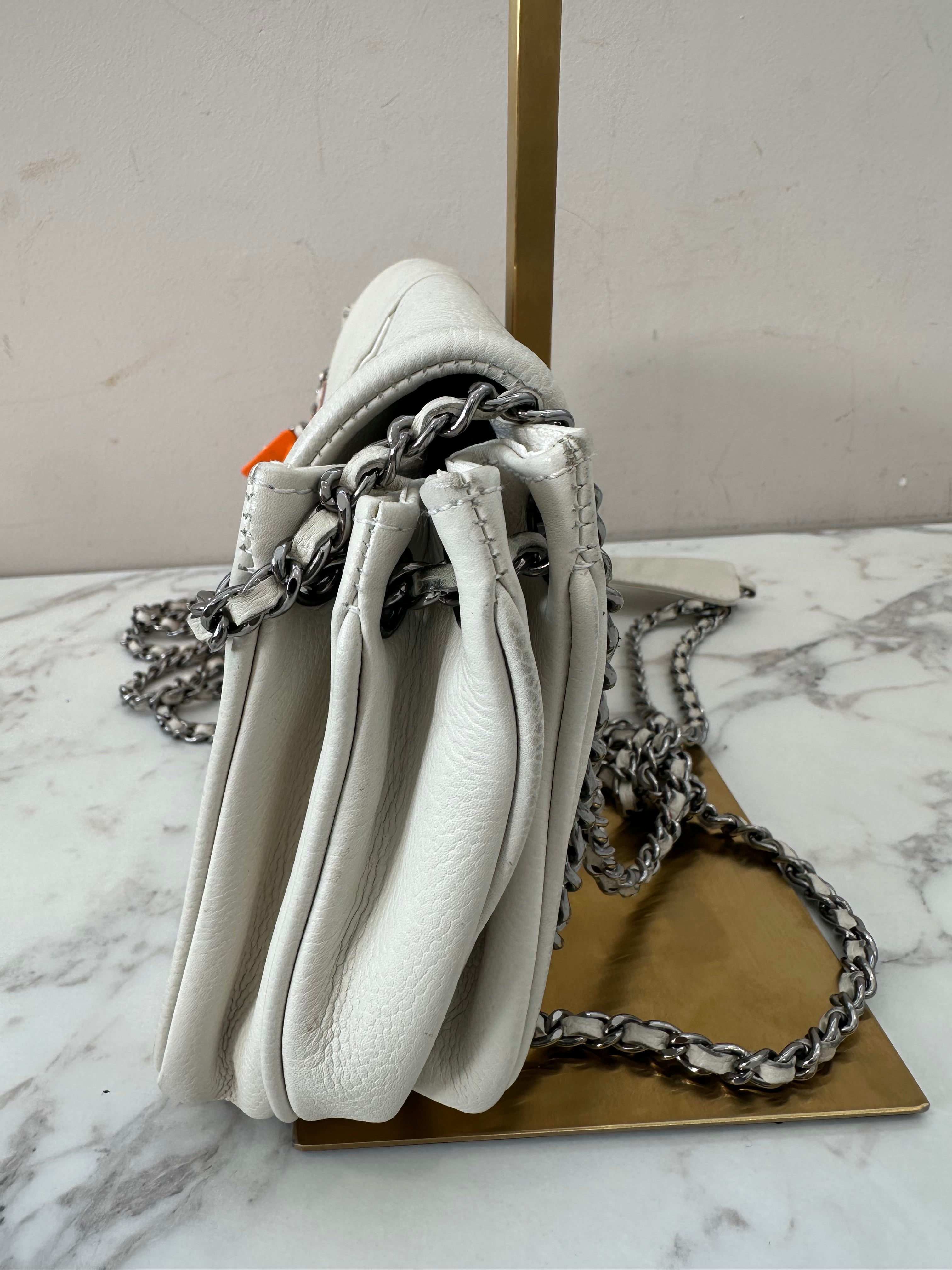 Chanel White Calfskin Mademoiselle