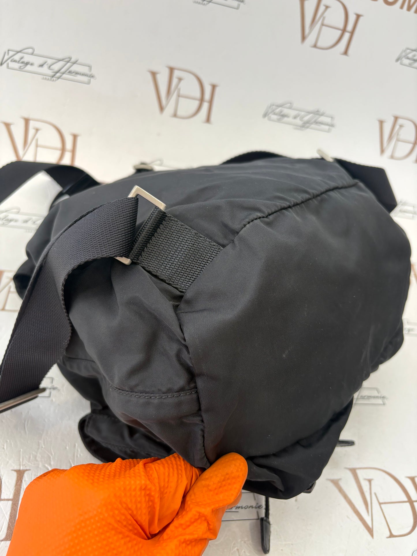018604 - Prada Black Nylon Backpack