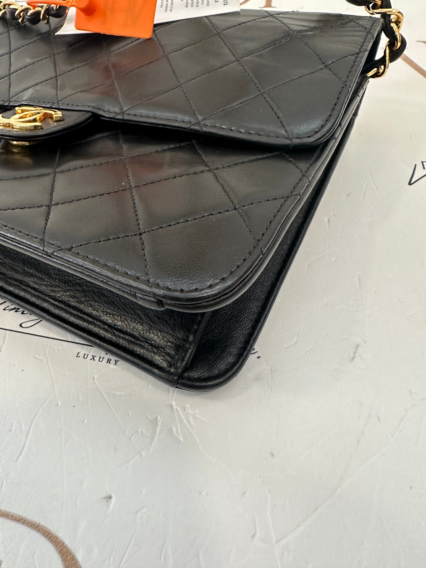 017956 - Chanel Black Lambskin