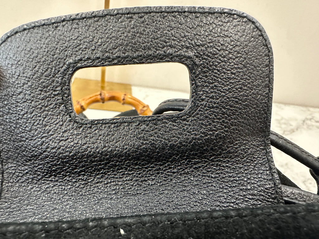 Gucci Black Suede Backpack