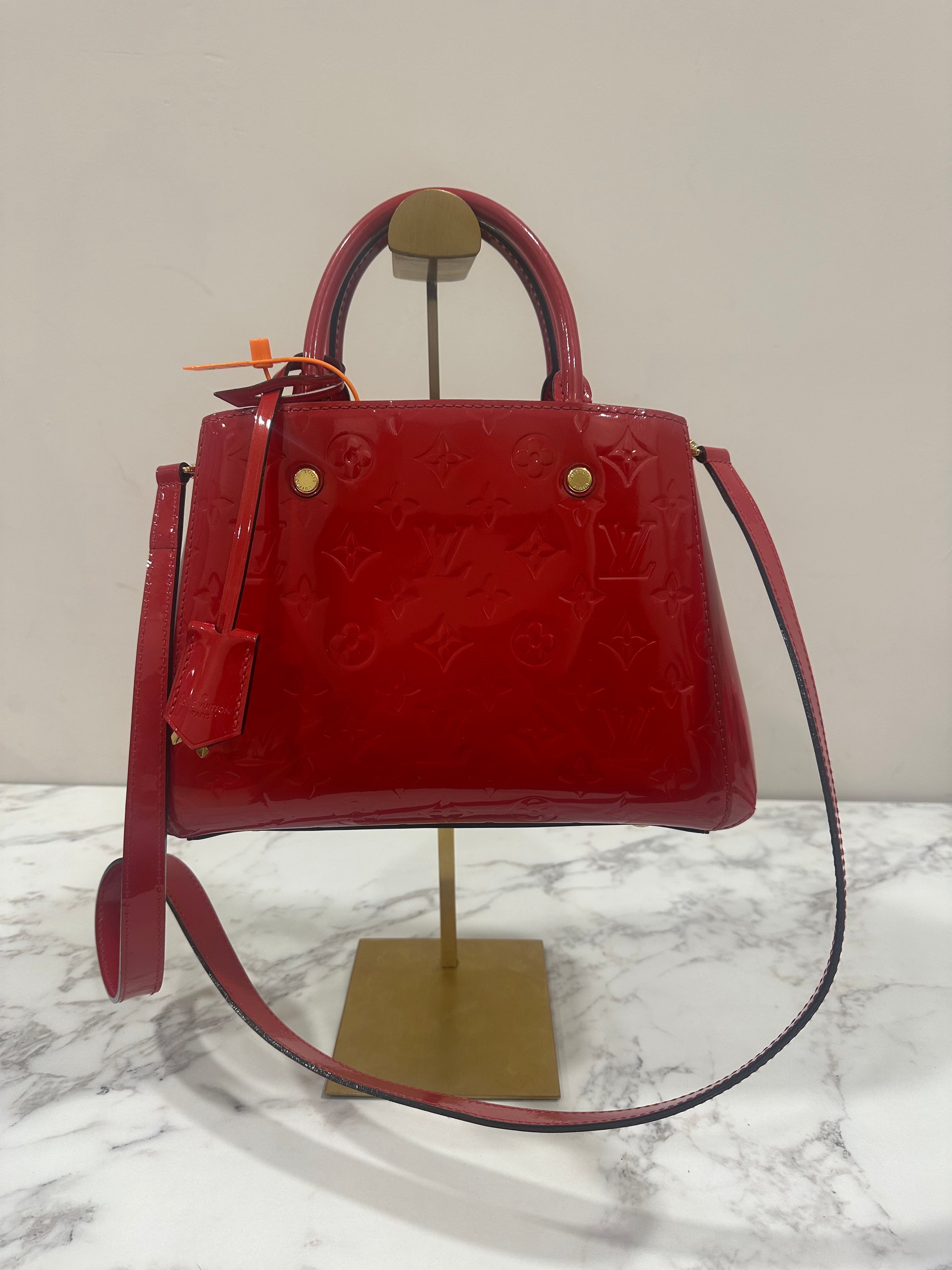 Louis Vuitton Montaigne Vernis Red