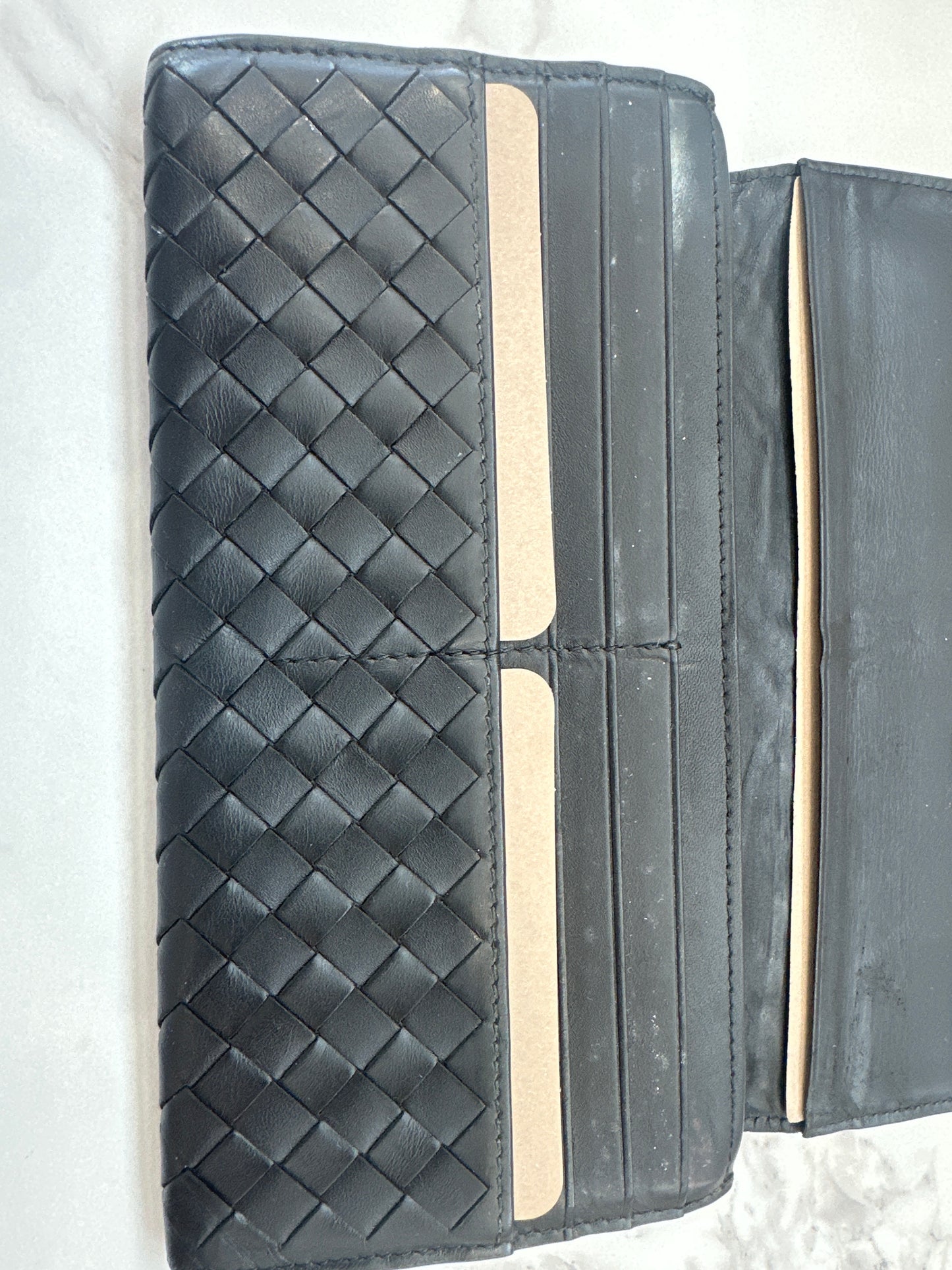 Bottega Veneta Black Lomg Wallet