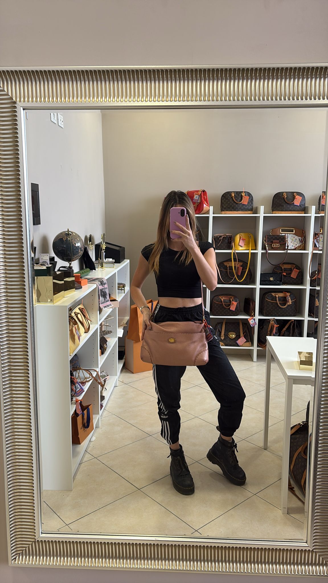 Fendi Pink Leather Sellier
