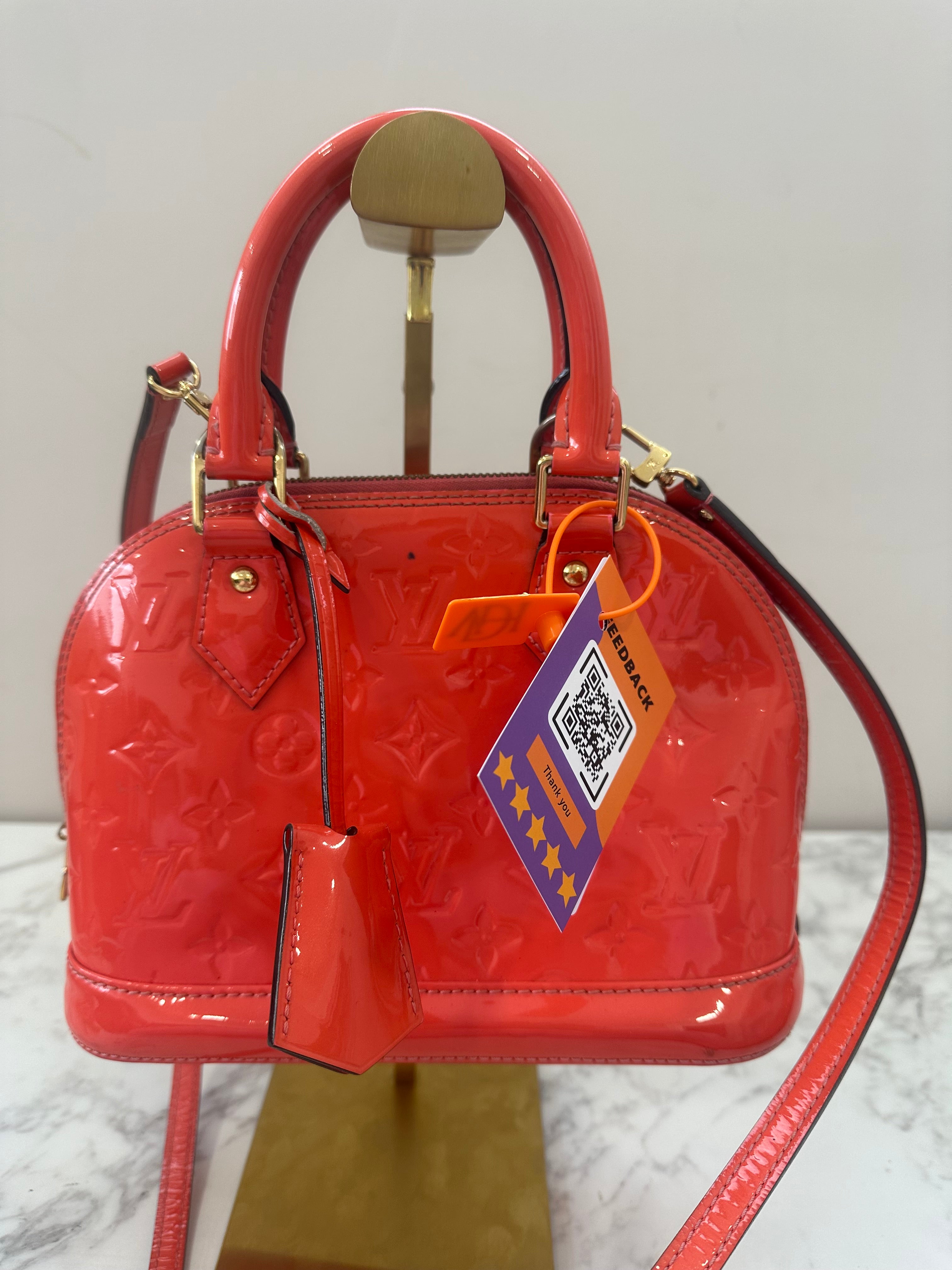 Louis Vuitton Alma BB Vernis Orange