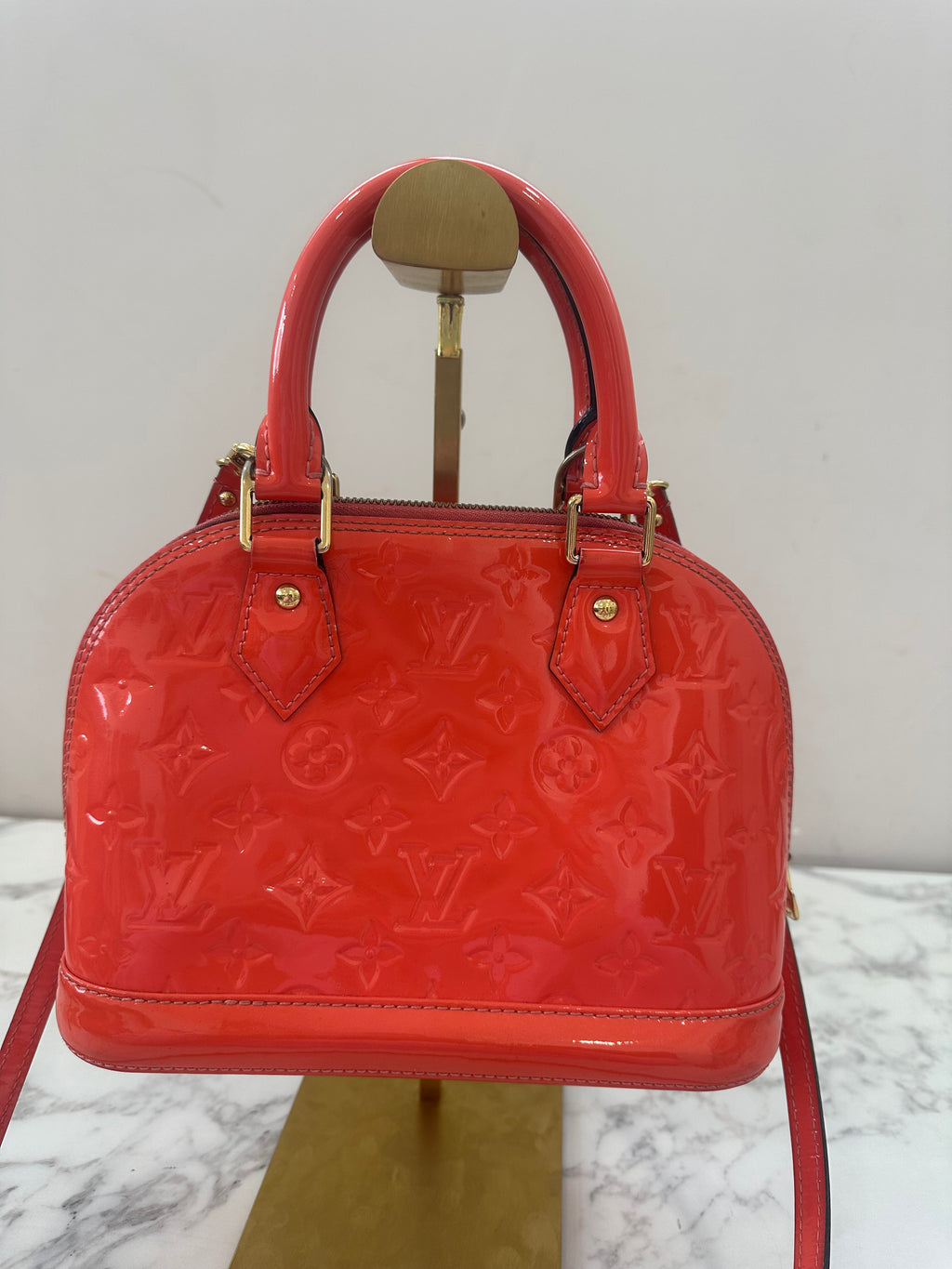 Louis Vuitton Alma BB Vernis Orange
