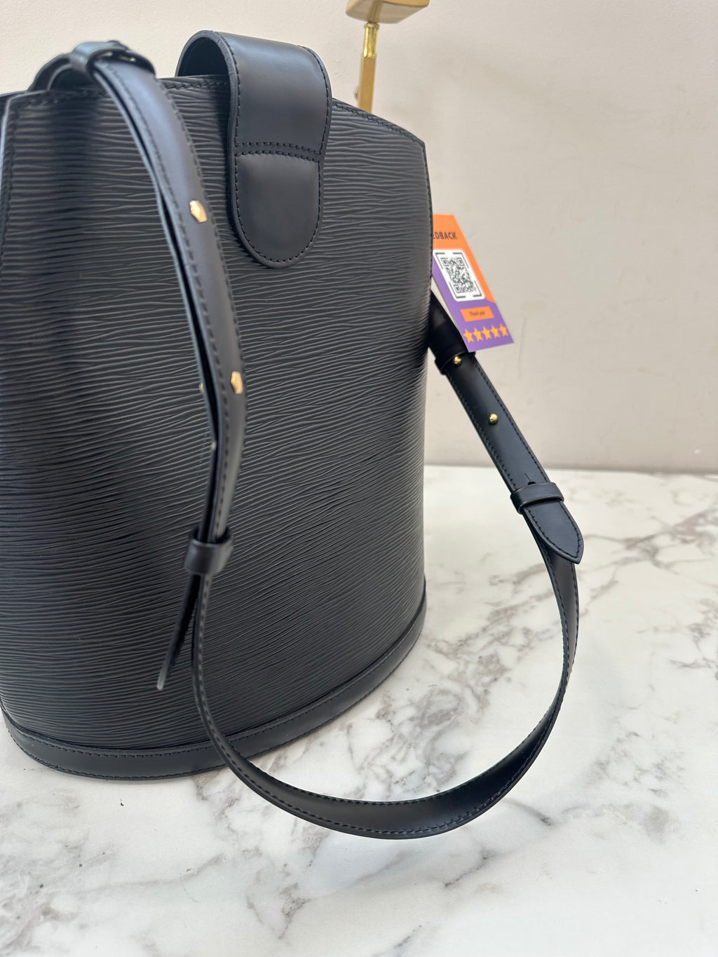 Louis Vuitton Black Epi Cluny